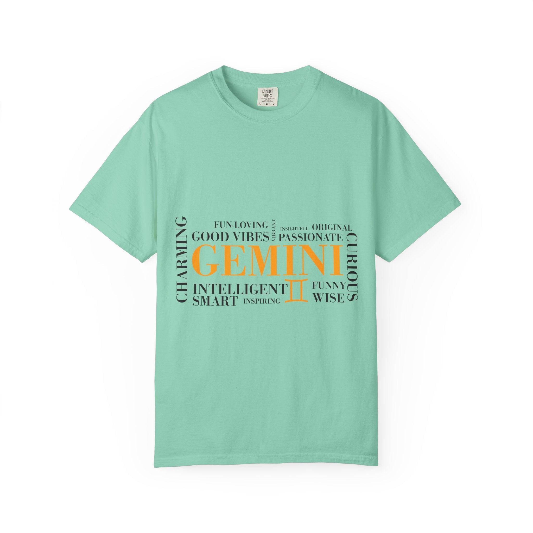Gemini Zodiac T-Shirt – Bold Typography Horoscope Tee - Jana Recrafted