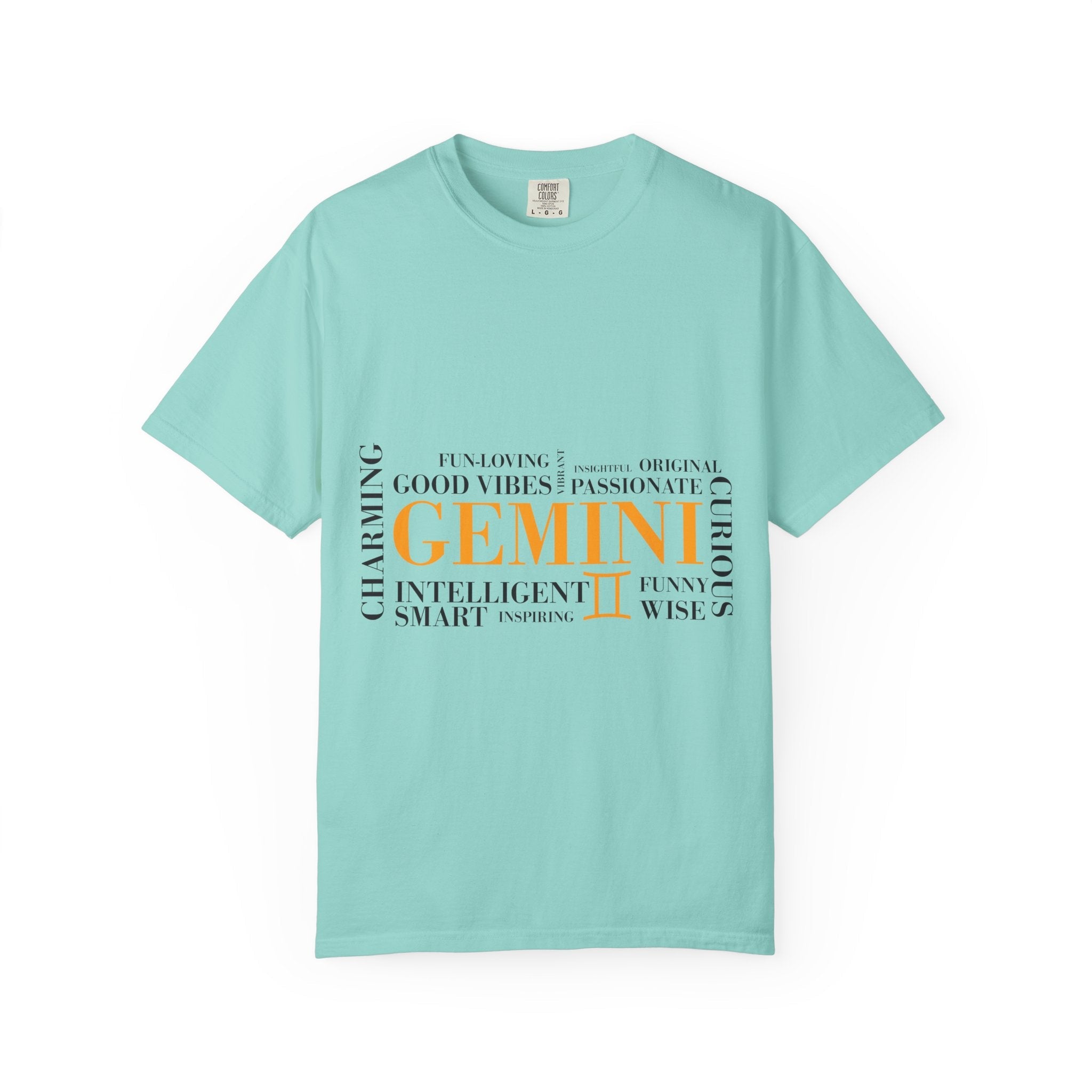 Gemini Zodiac T-Shirt – Bold Typography Horoscope Tee - Jana Recrafted