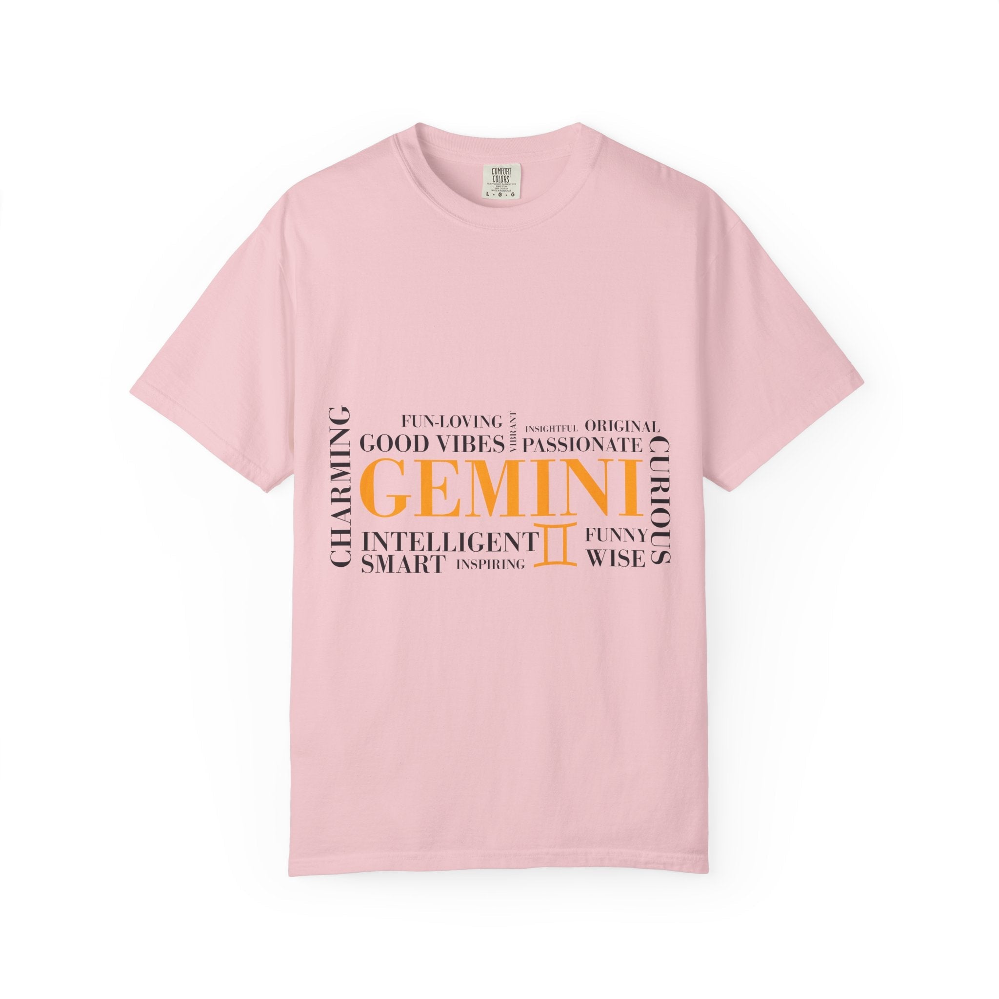 Gemini Zodiac T-Shirt – Bold Typography Horoscope Tee - Jana Recrafted