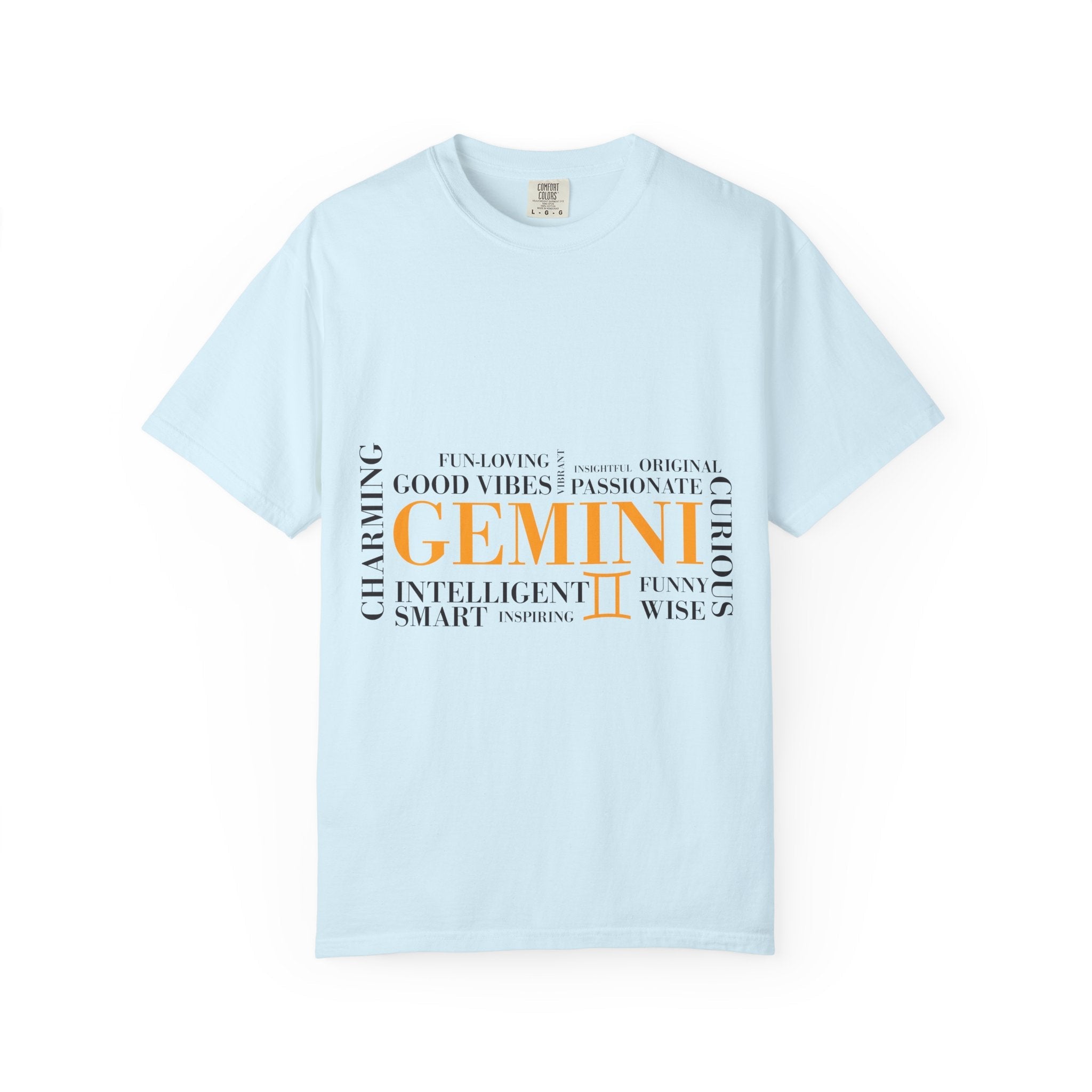Gemini Zodiac T-Shirt – Bold Typography Horoscope Tee - Jana Recrafted