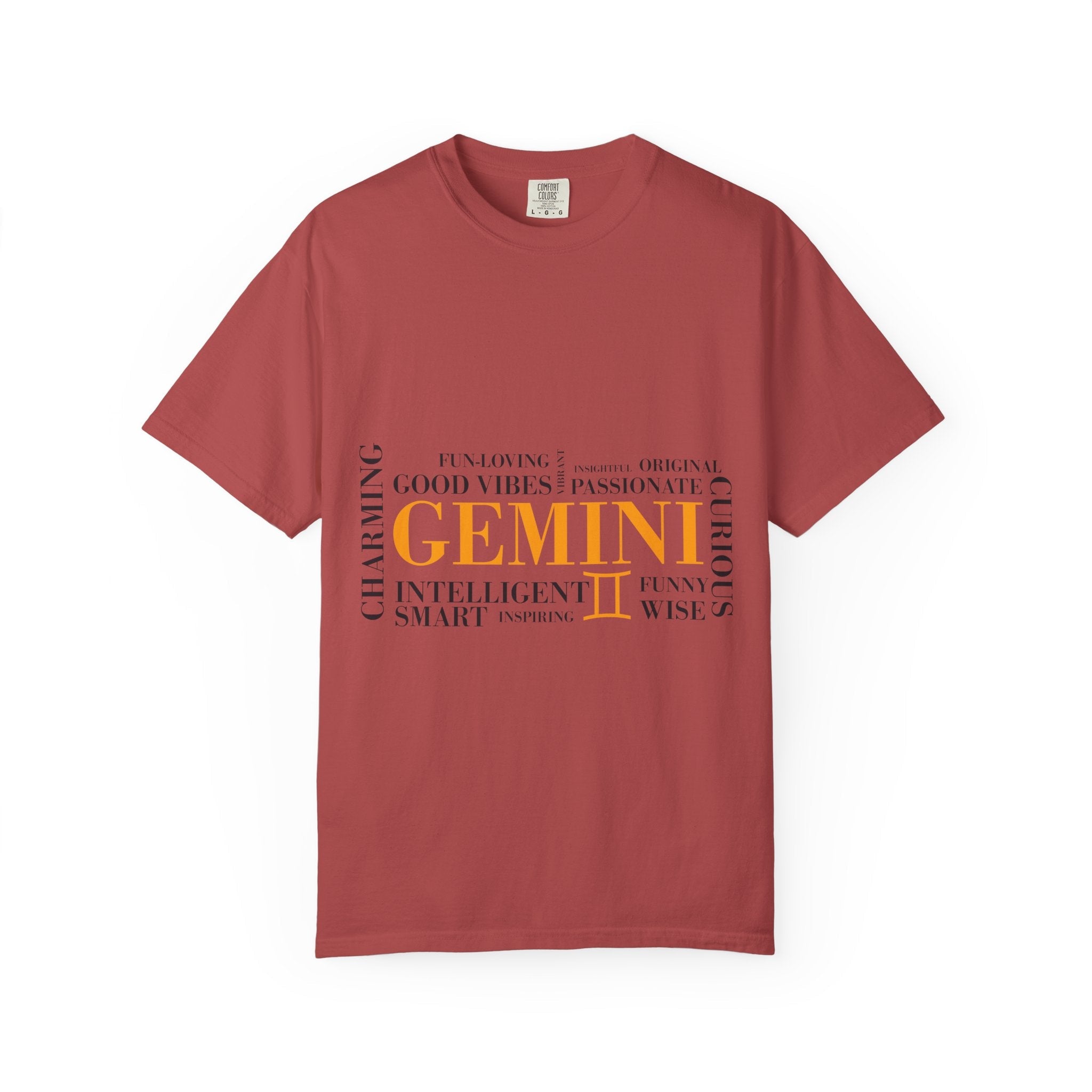 Gemini Zodiac T-Shirt – Bold Typography Horoscope Tee - Jana Recrafted