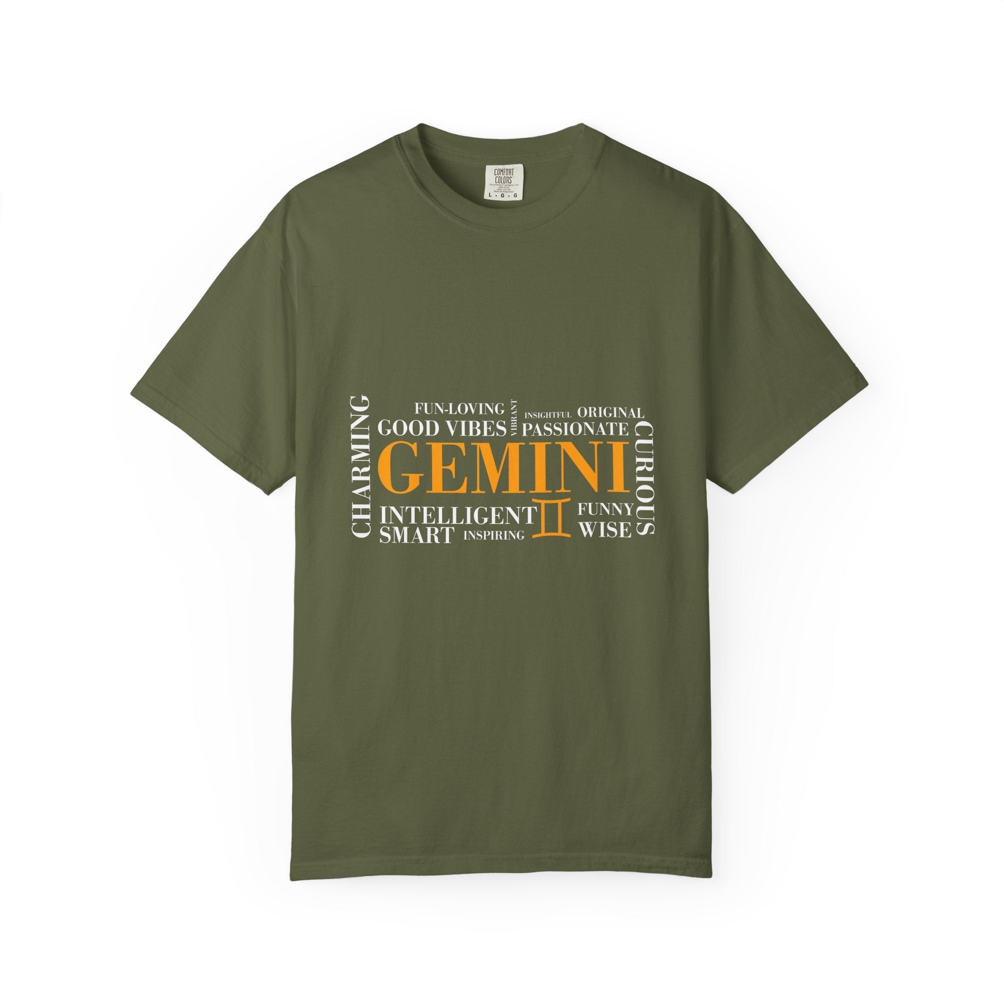 Gemini Zodiac Word Cloud T-shirt | Astrology Sign Tee - Jana Recrafted
