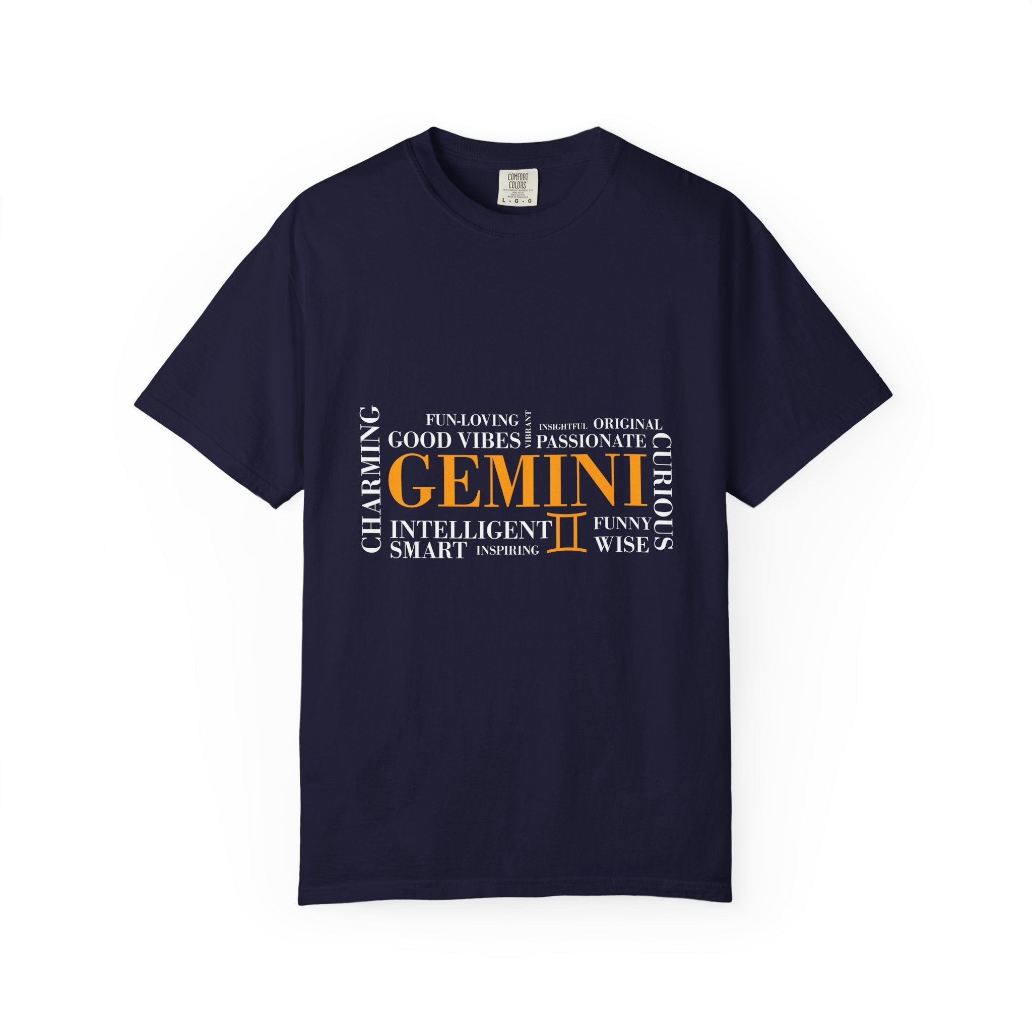 Gemini Zodiac Word Cloud T-shirt | Astrology Sign Tee - Jana Recrafted