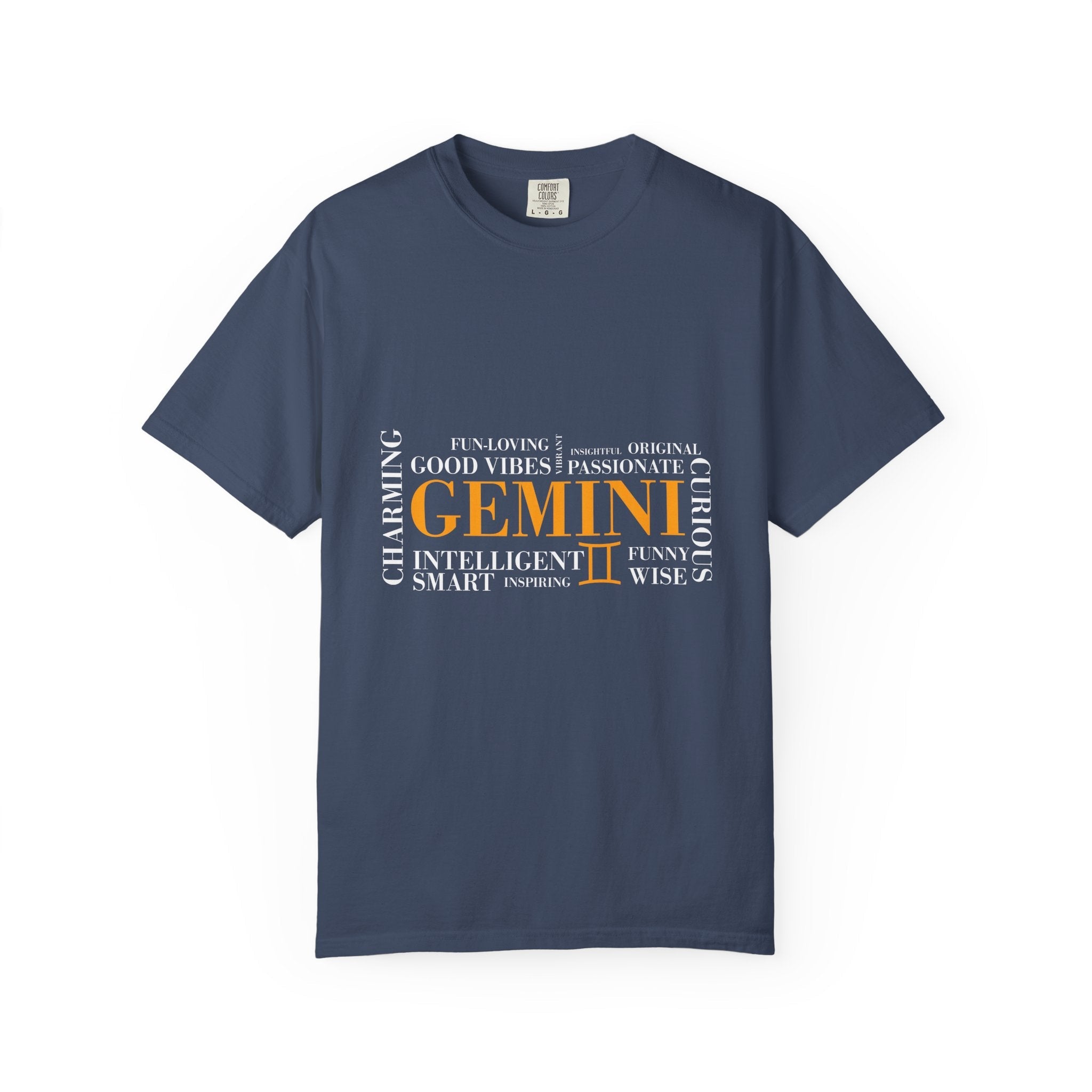 Gemini Zodiac Word Cloud T-shirt | Astrology Sign Tee - Jana Recrafted