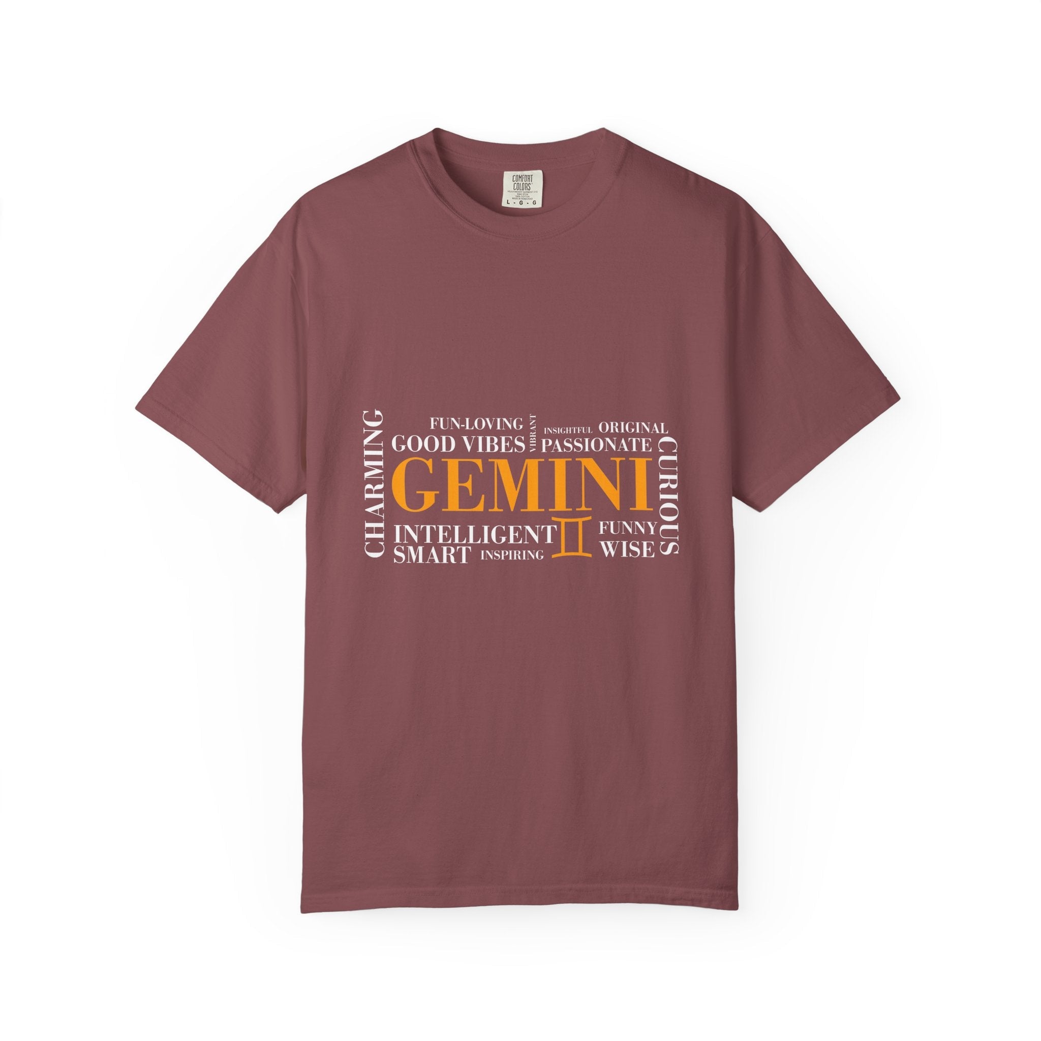 Gemini Zodiac Word Cloud T-shirt | Astrology Sign Tee - Jana Recrafted