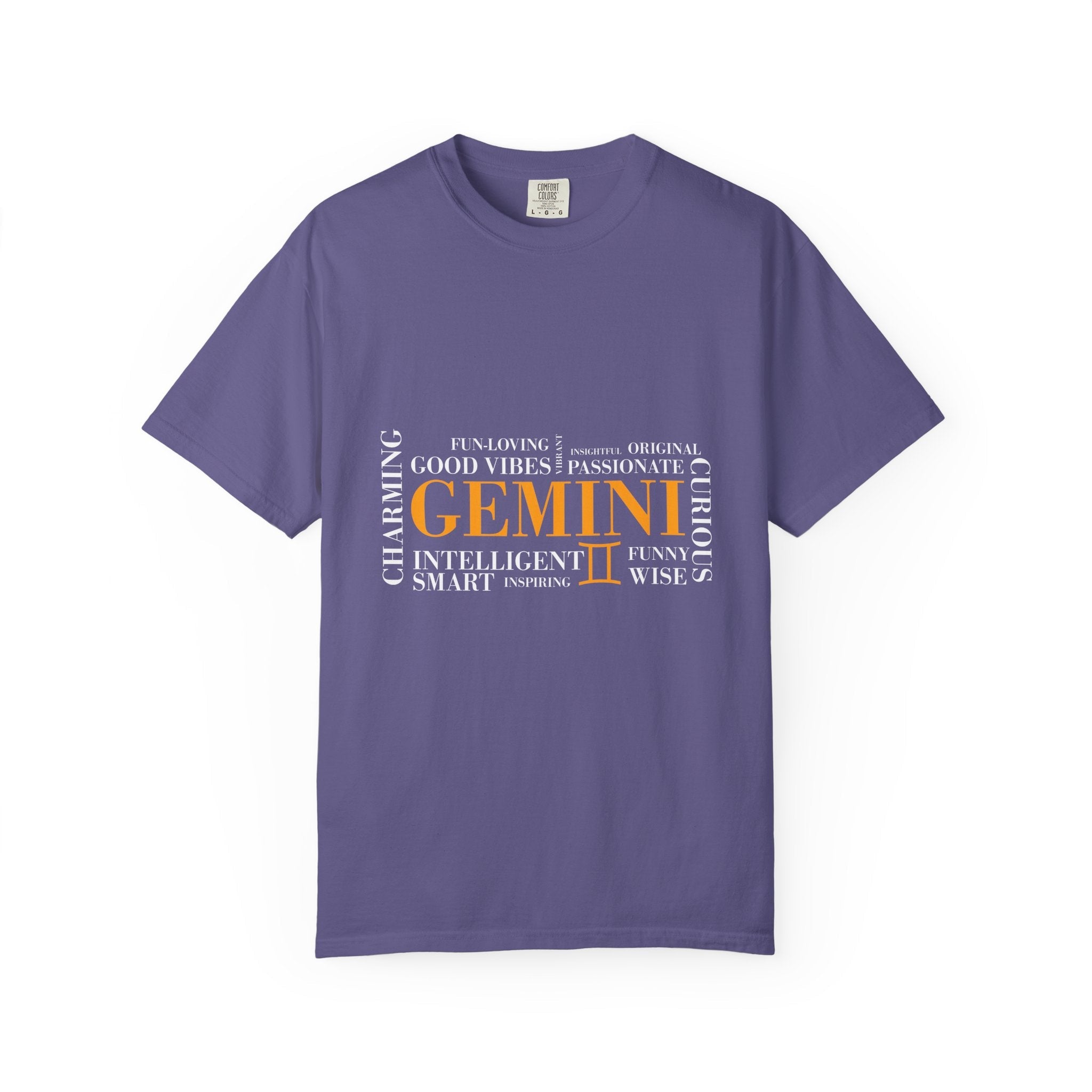 Gemini Zodiac Word Cloud T-shirt | Astrology Sign Tee - Jana Recrafted
