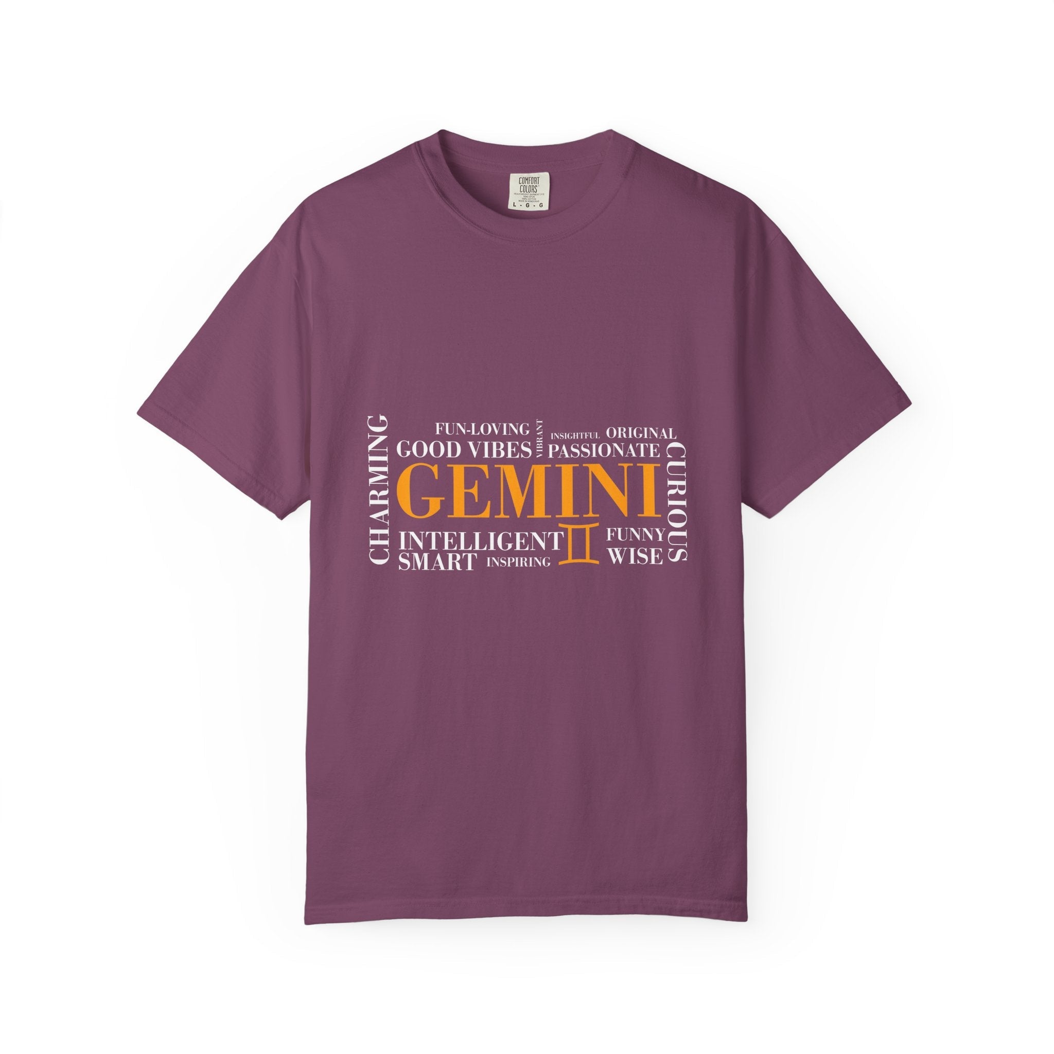 Gemini Zodiac Word Cloud T-shirt | Astrology Sign Tee - Jana Recrafted