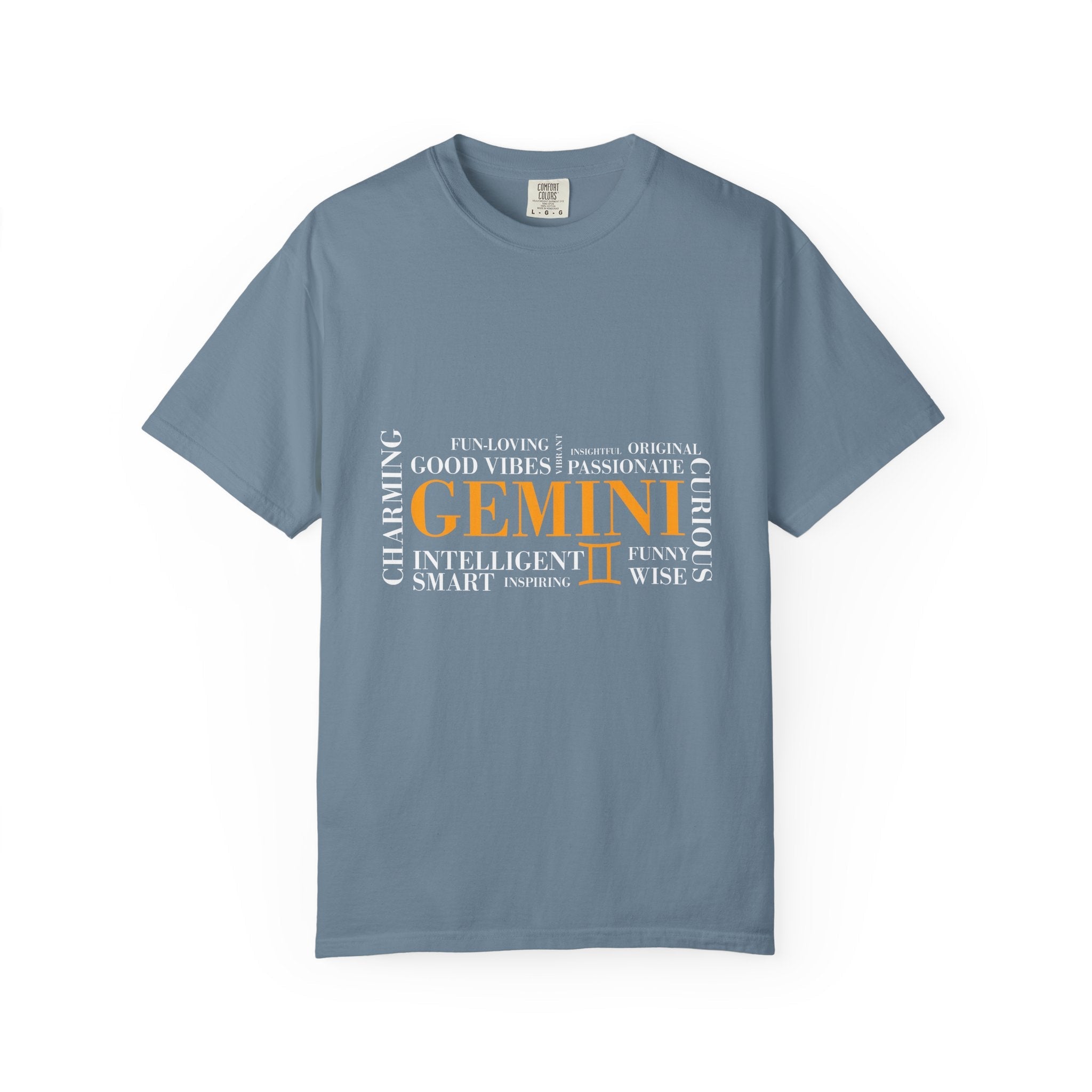 Gemini Zodiac Word Cloud T-shirt | Astrology Sign Tee - Jana Recrafted