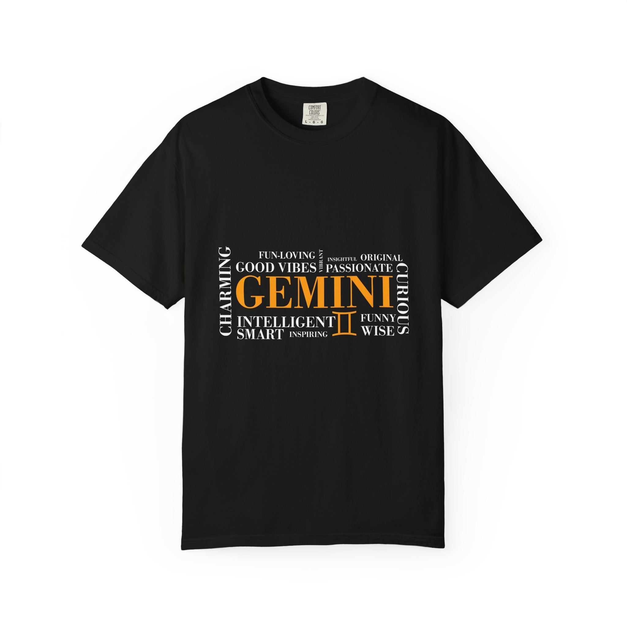 Gemini Zodiac Word Cloud T-shirt | Astrology Sign Tee - Jana Recrafted