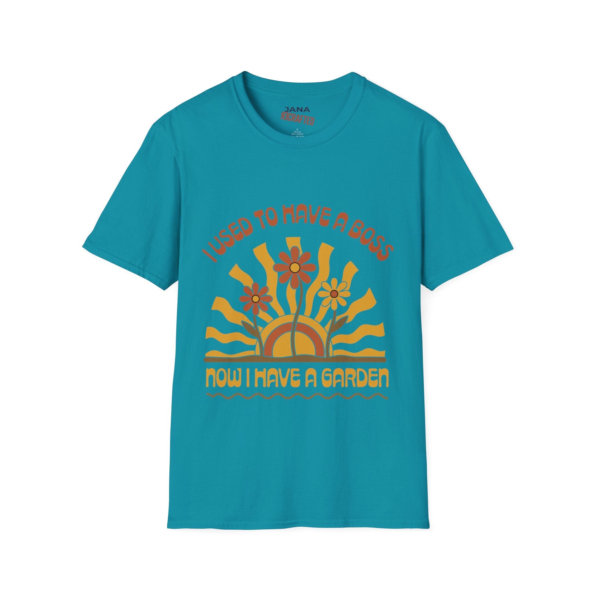 I Used To Have A Boss Now I Have A Garden — Boho Vintage Graphic T-Shirt - Jana Recrafted