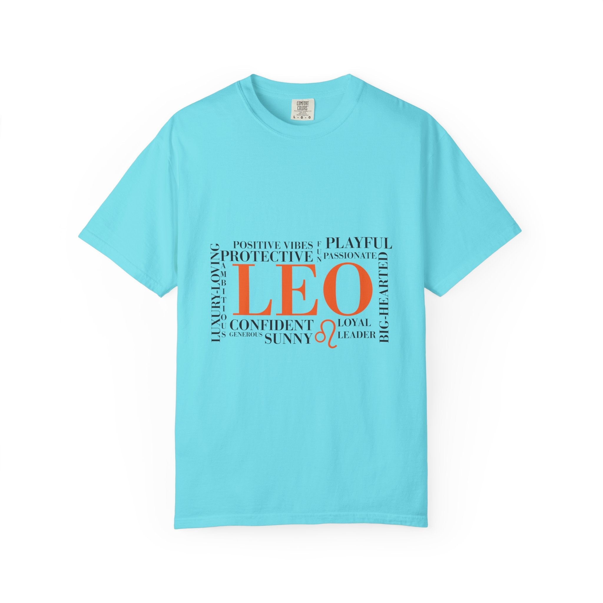 Leo Zodiac Word Cloud T-Shirt | Astrology Sign Tee - Jana Recrafted