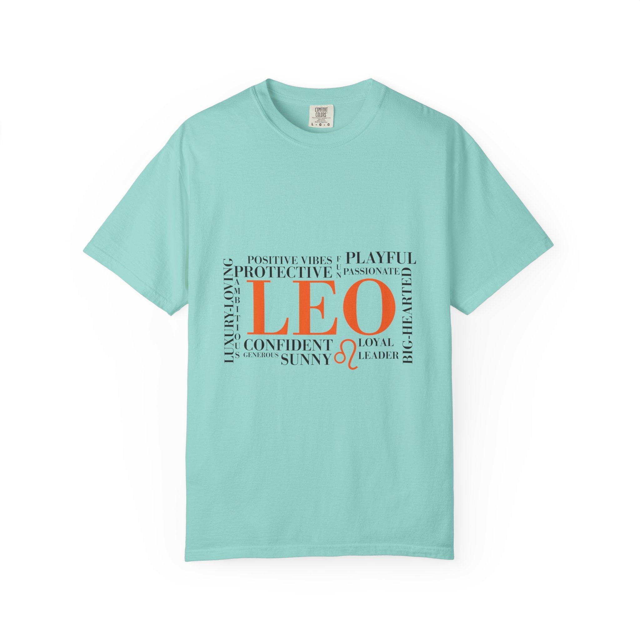 Leo Zodiac Word Cloud T-Shirt | Astrology Sign Tee - Jana Recrafted
