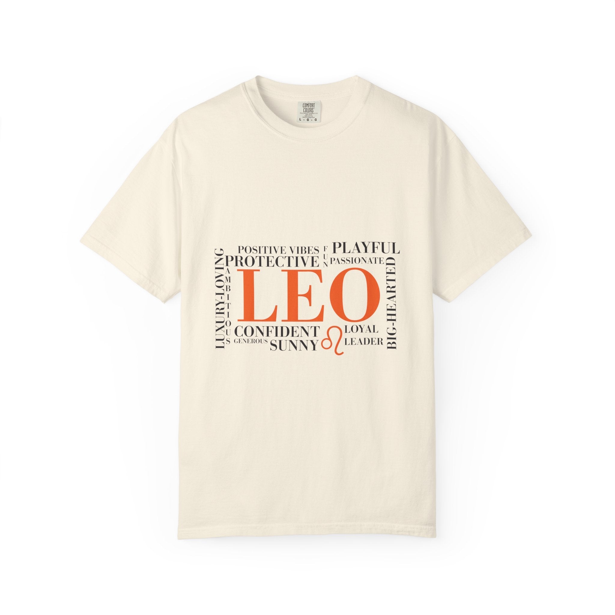 Leo Zodiac Word Cloud T-Shirt | Astrology Sign Tee - Jana Recrafted