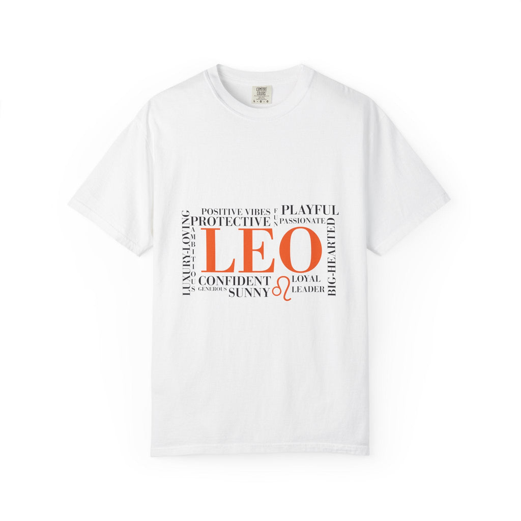 Leo Zodiac Word Cloud T-Shirt | Astrology Sign Tee - Jana Recrafted