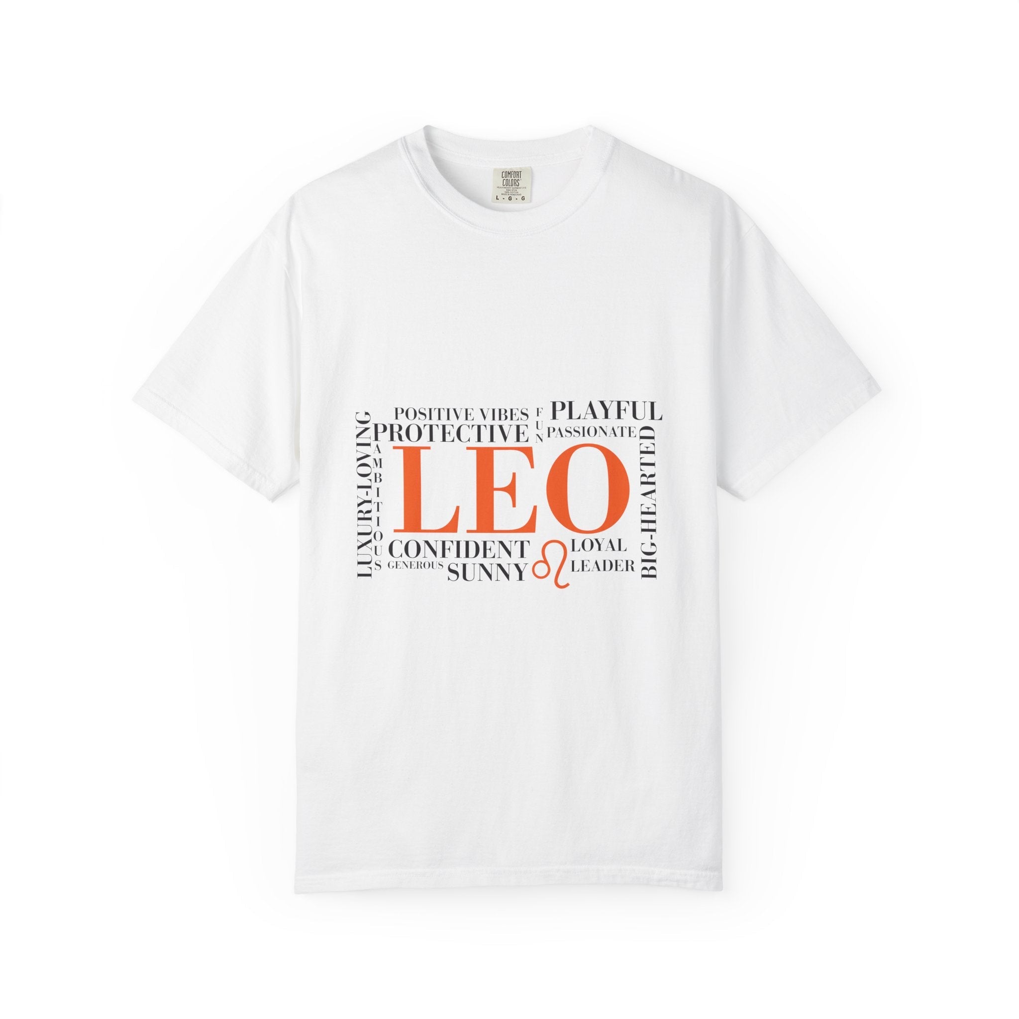 Leo Zodiac Word Cloud T-Shirt | Astrology Sign Tee - Jana Recrafted