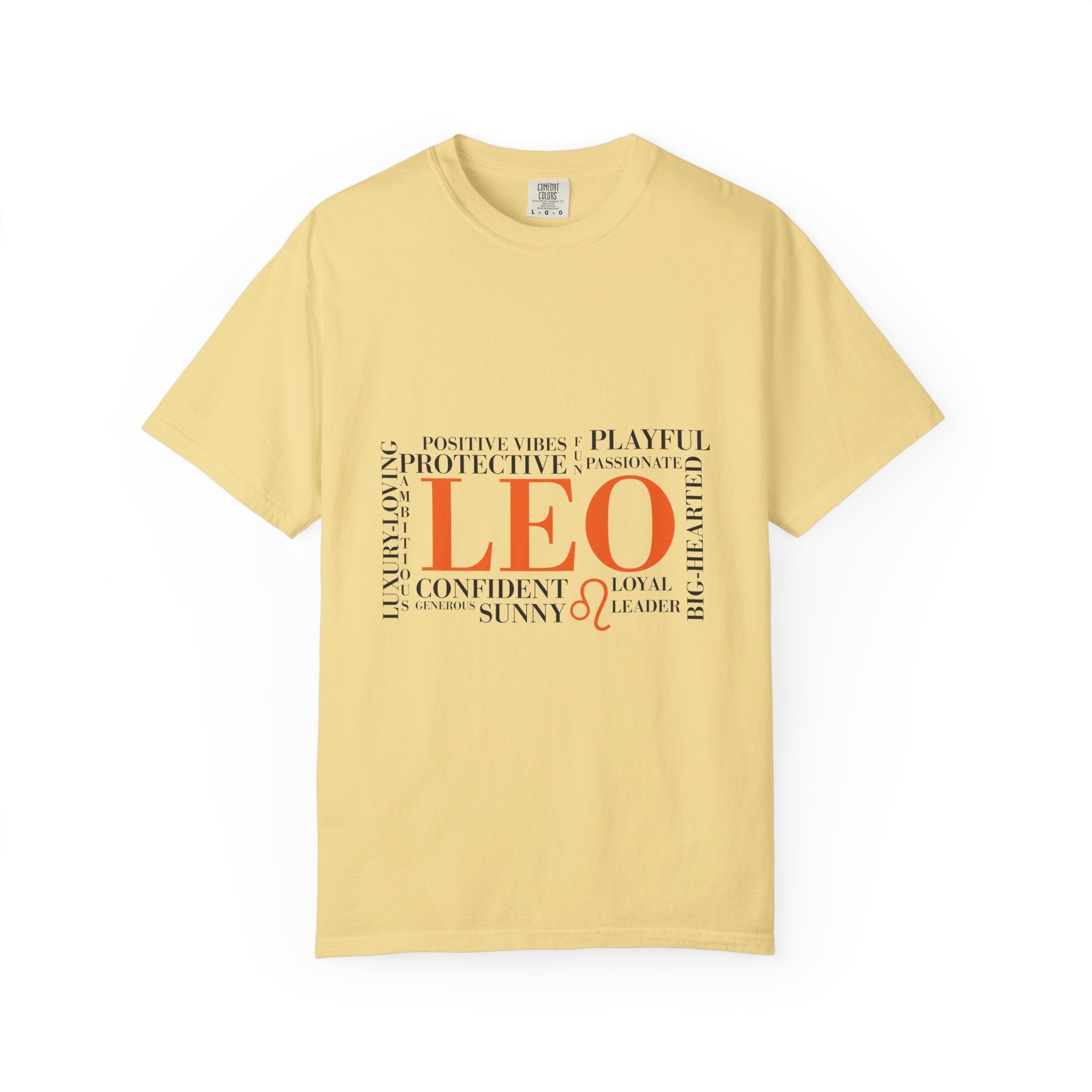 Leo Zodiac Word Cloud T-Shirt | Astrology Sign Tee - Jana Recrafted