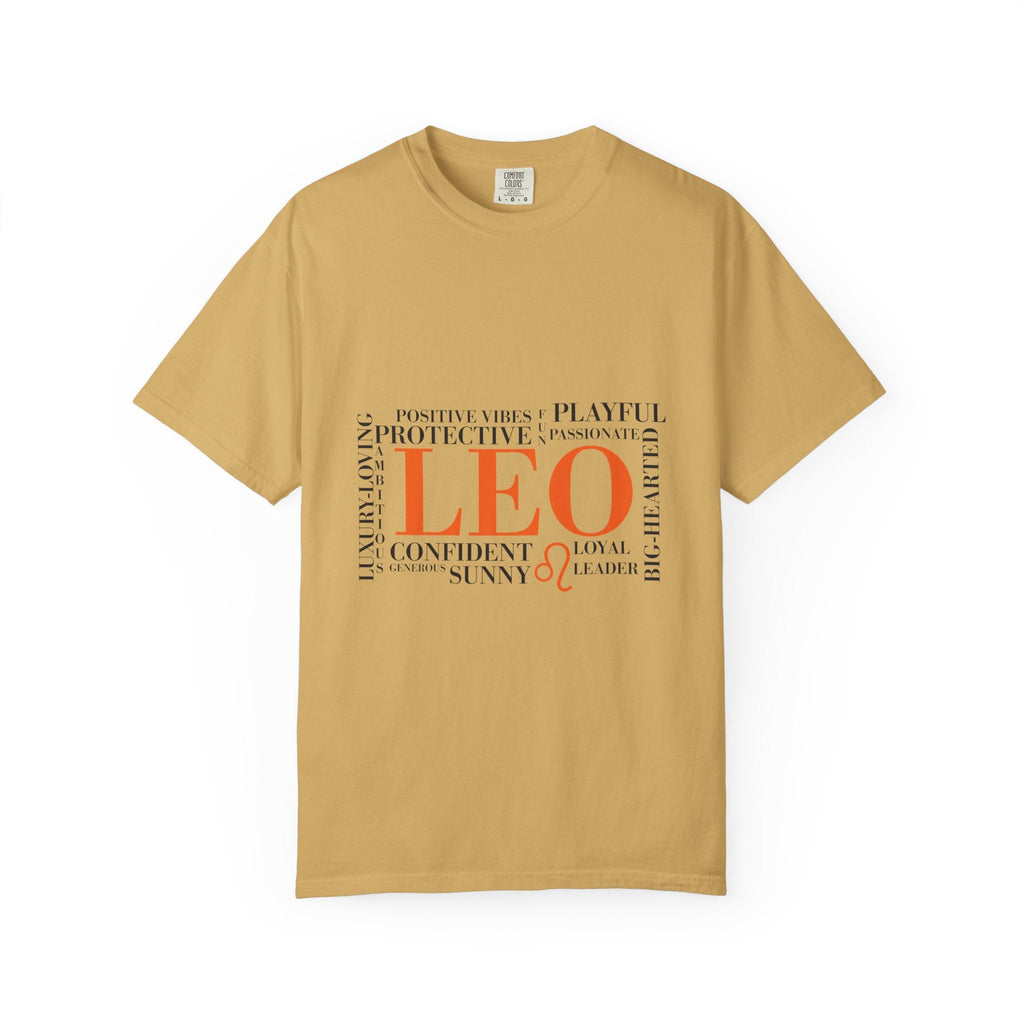 Leo Zodiac Word Cloud T-Shirt | Astrology Sign Tee - Jana Recrafted