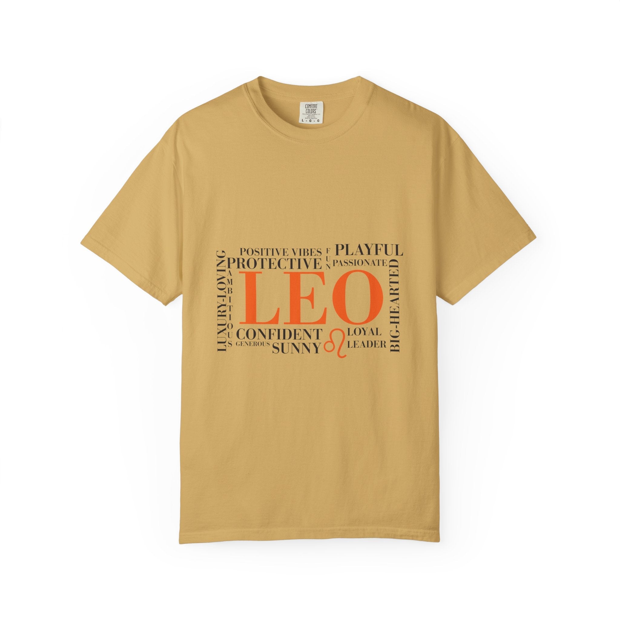 Leo Zodiac Word Cloud T-Shirt | Astrology Sign Tee - Jana Recrafted