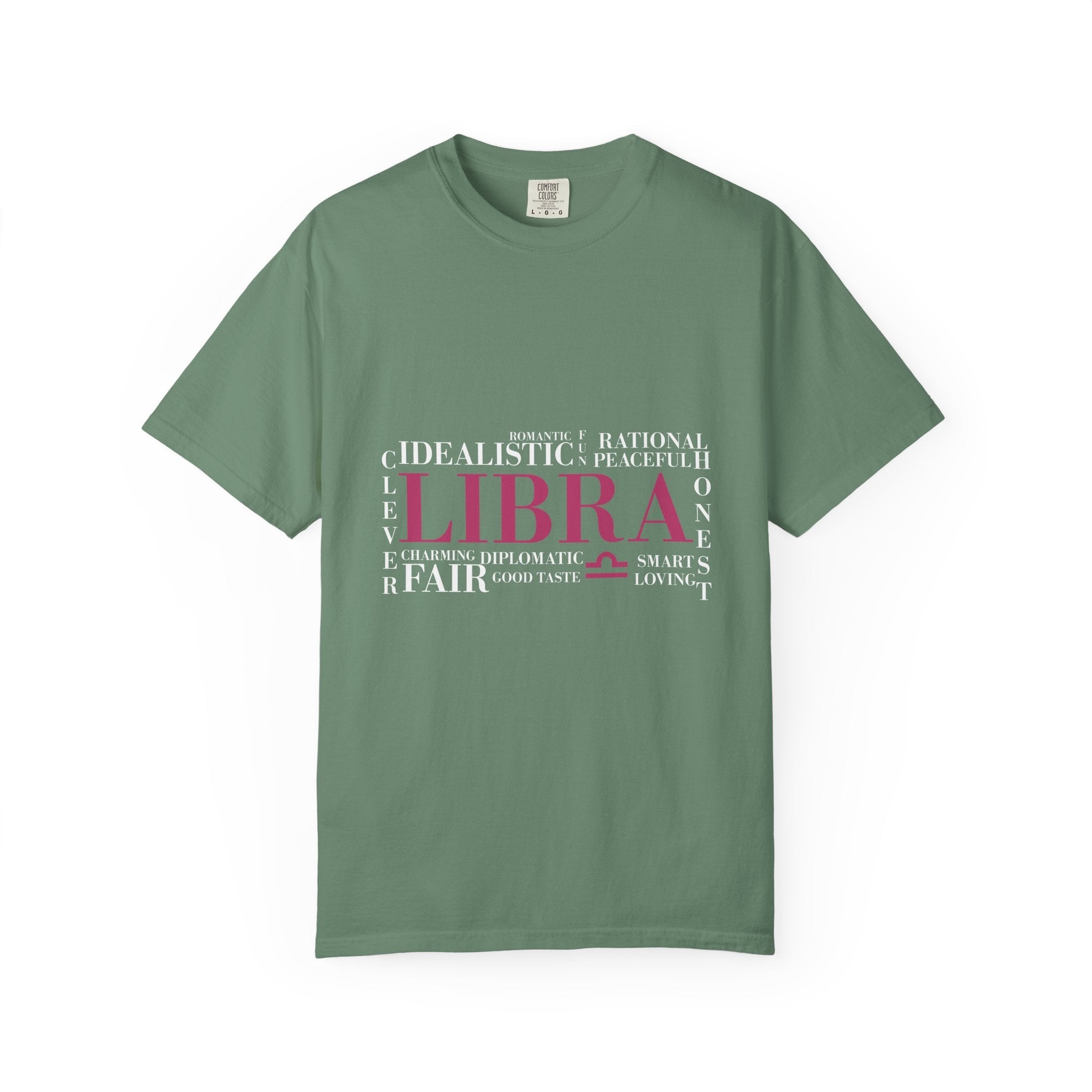 Libra Word Cloud T-Shirt | Zodiac Typography Tee - Jana Recrafted