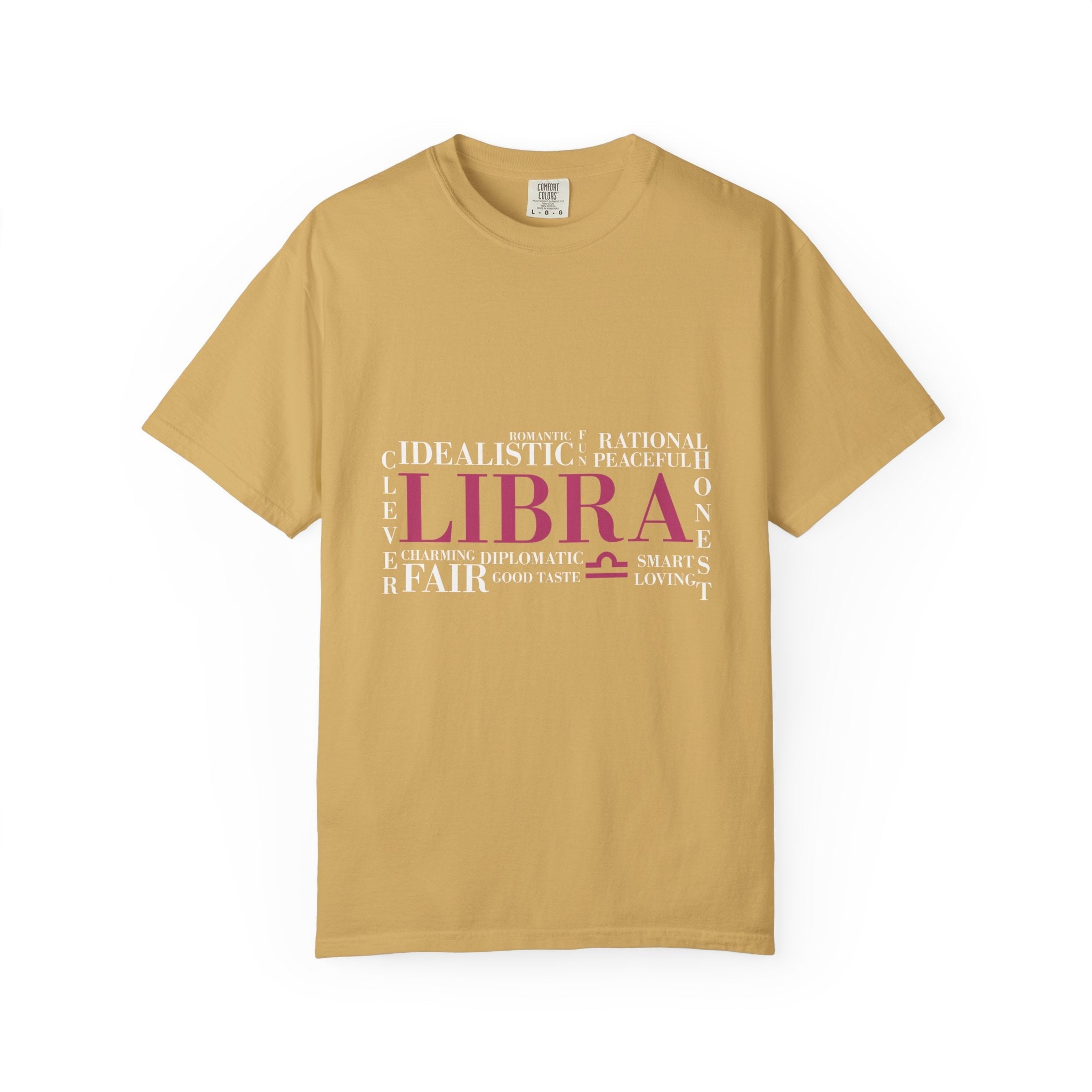 Libra Word Cloud T-Shirt | Zodiac Typography Tee - Jana Recrafted