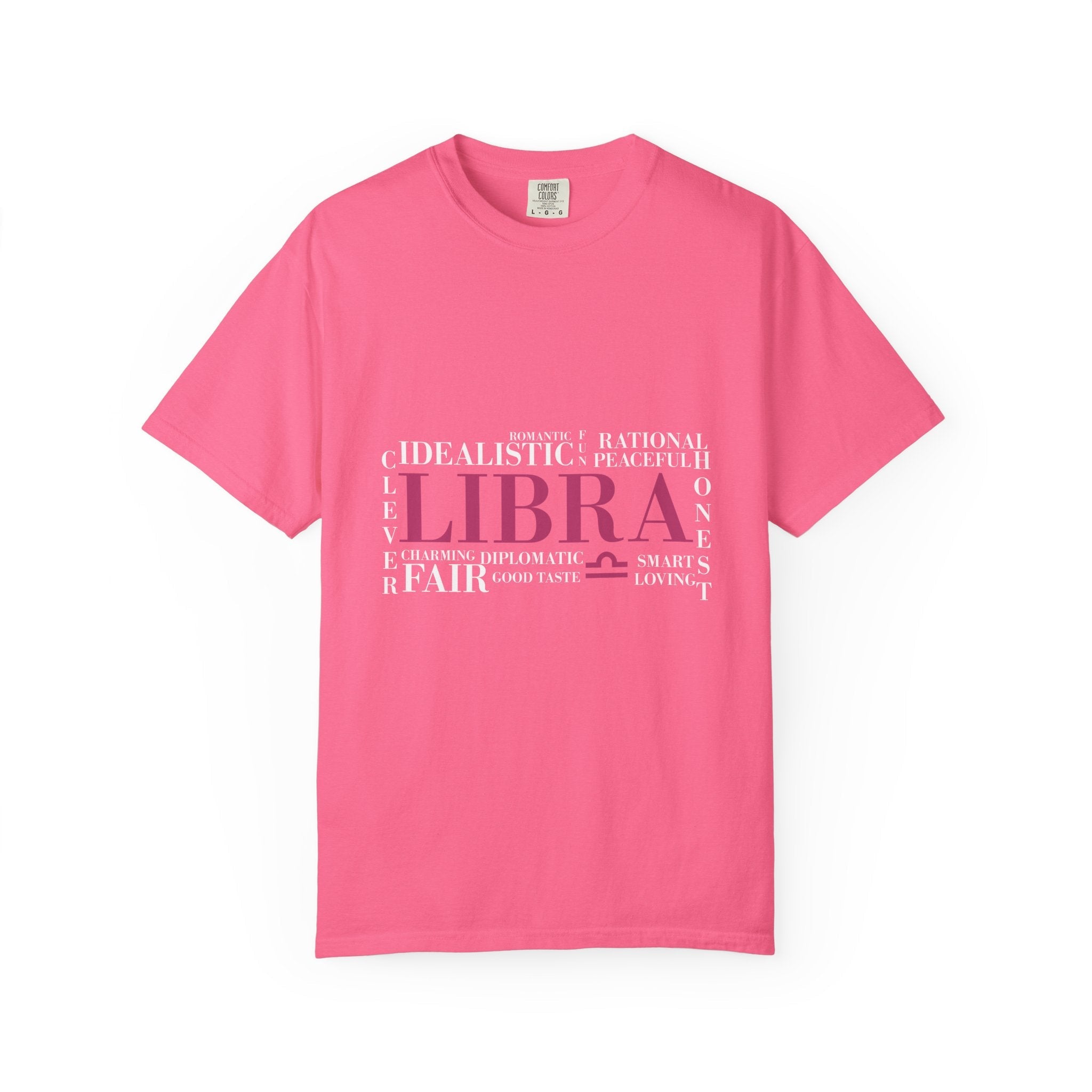 Libra Word Cloud T-Shirt | Zodiac Typography Tee - Jana Recrafted