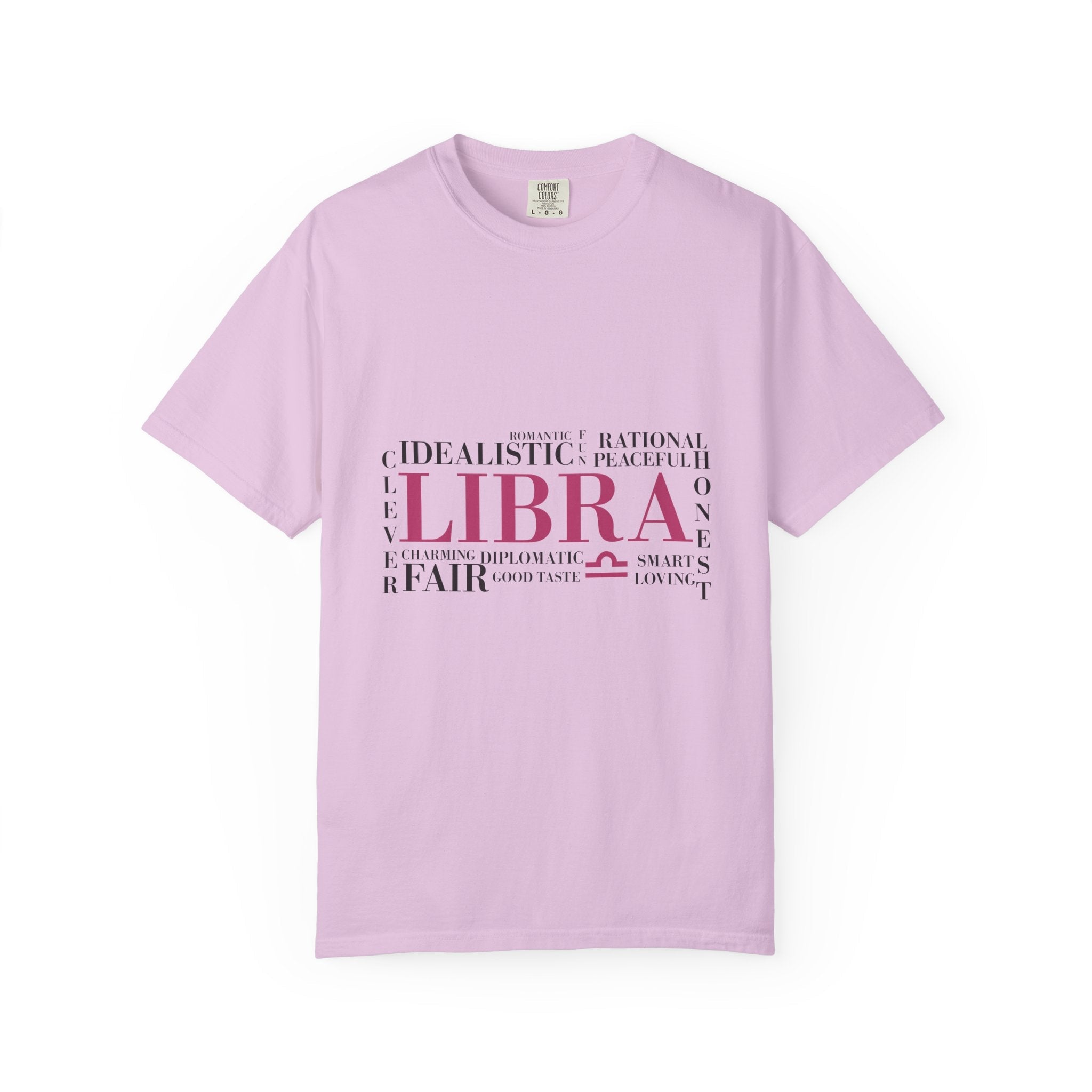 Libra Zodiac Typography T-Shirt | Astrology Sign Tee, Birth Month Shirt - Jana Recrafted