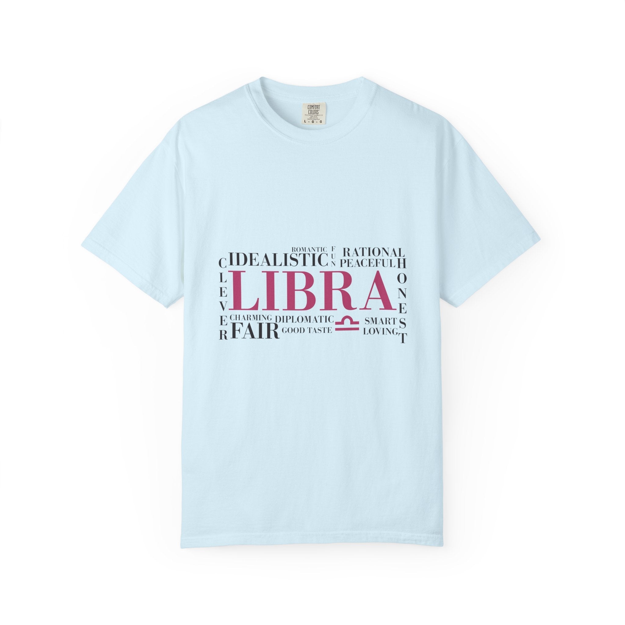 Libra Zodiac Typography T-Shirt | Astrology Sign Tee, Birth Month Shirt - Jana Recrafted
