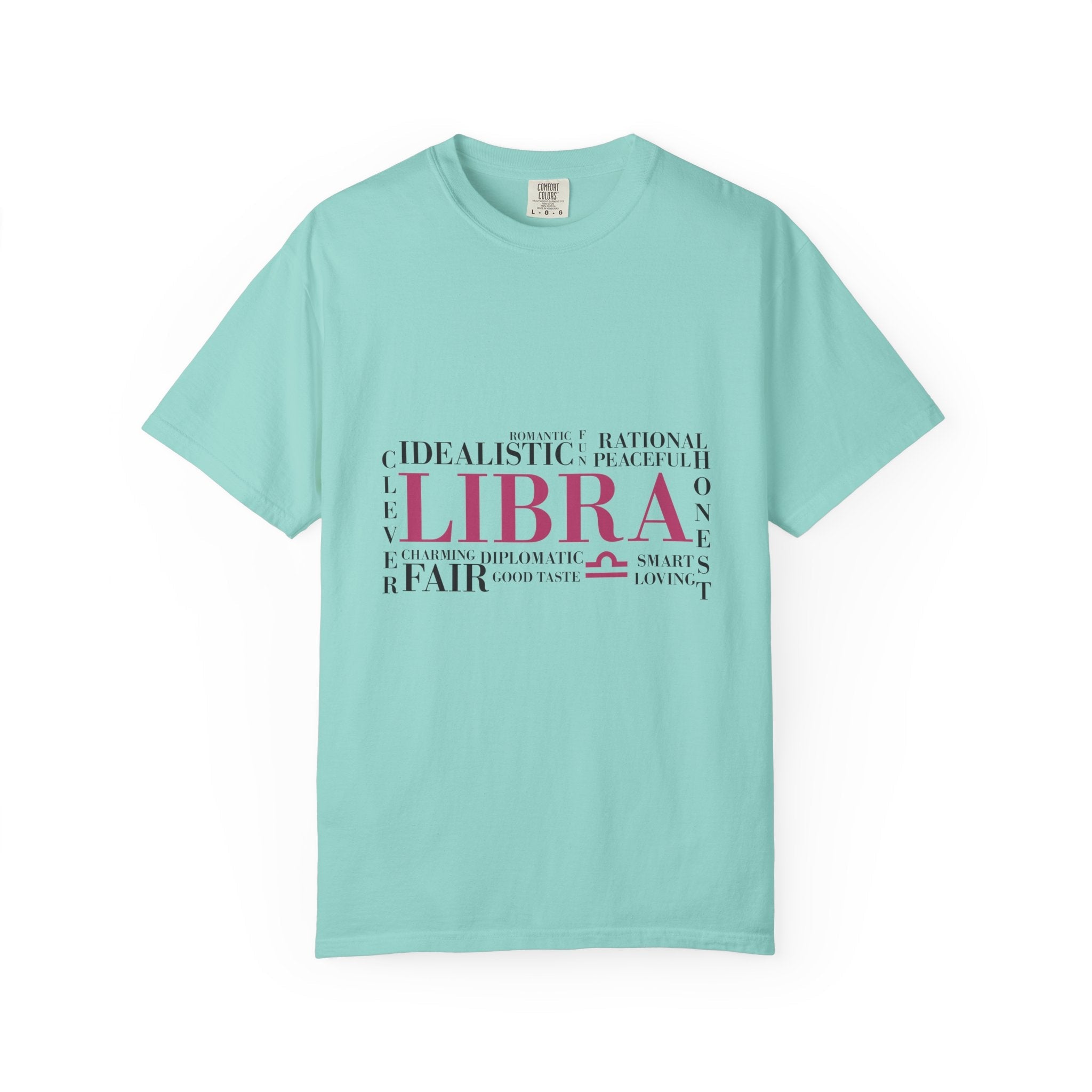 Libra Zodiac Typography T-Shirt | Astrology Sign Tee, Birth Month Shirt - Jana Recrafted