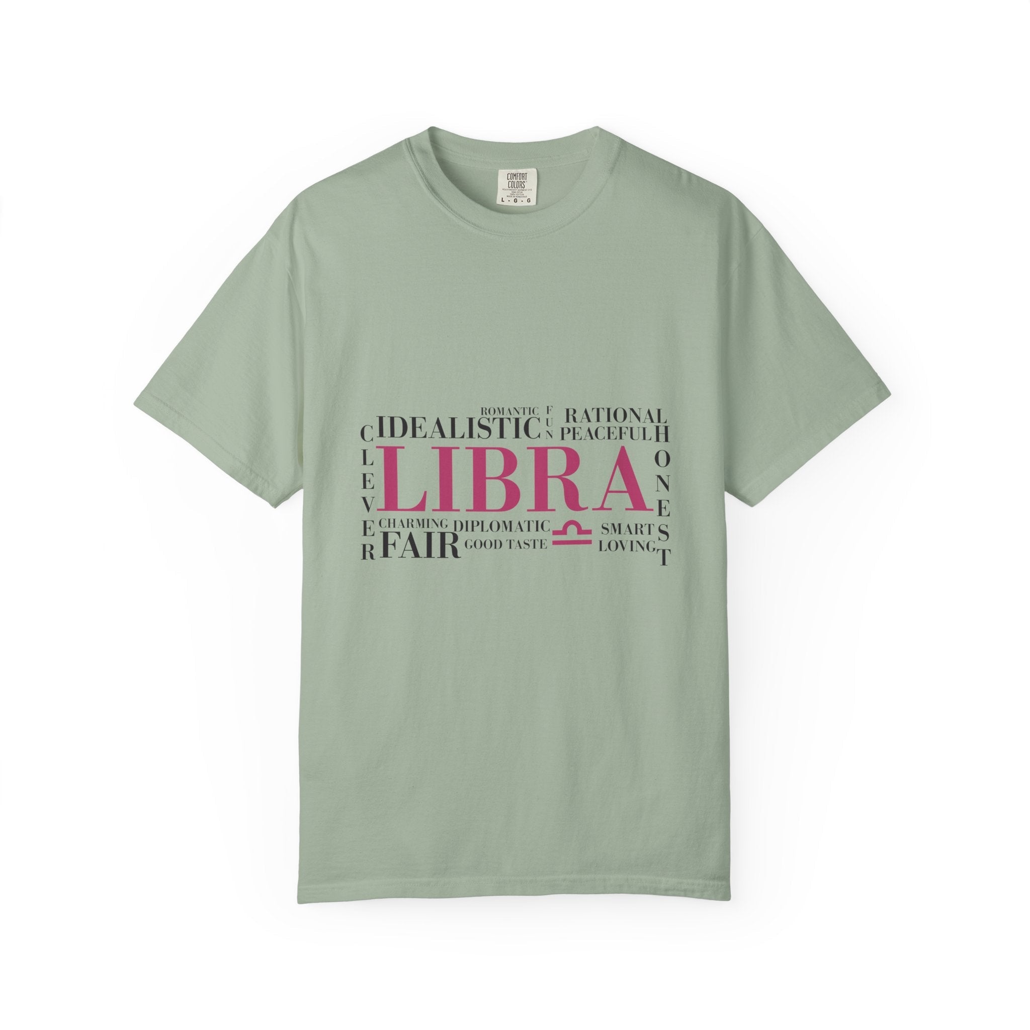 Libra Zodiac Typography T-Shirt | Astrology Sign Tee, Birth Month Shirt - Jana Recrafted
