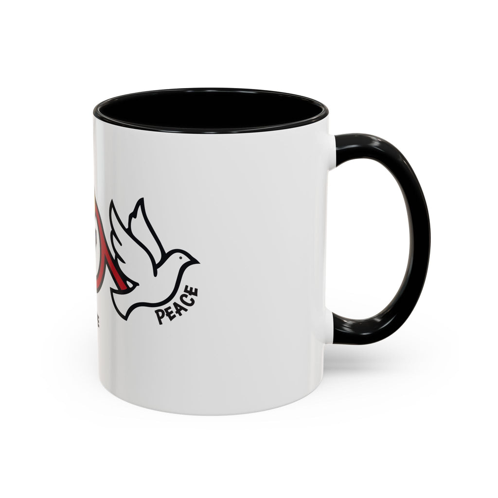 Love, Hope, & Peace Accent Coffee Mug – Inspirational 11/15oz Ceramic - Jana Recrafted