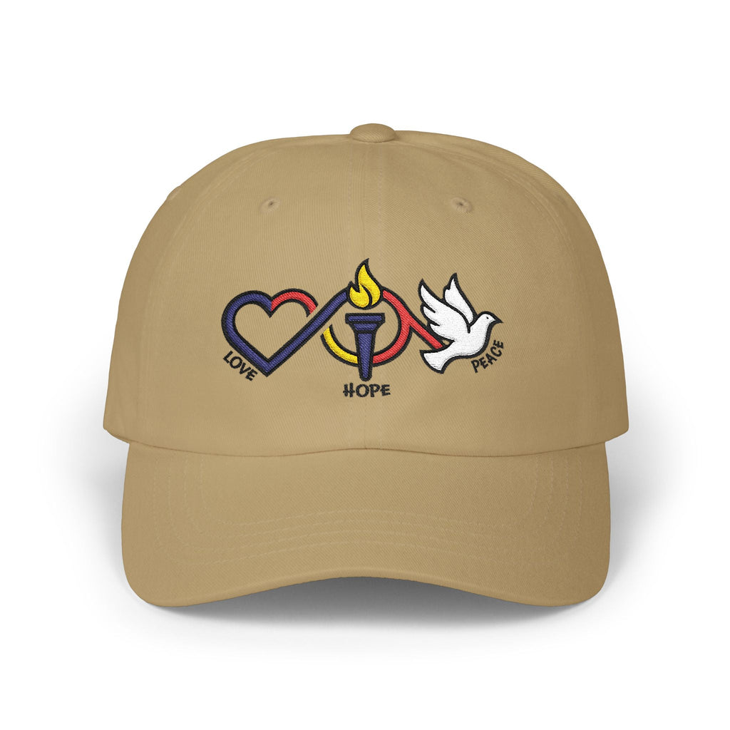 Love Hope Peace embroidered Cap | heart torch dove hat - Jana Recrafted