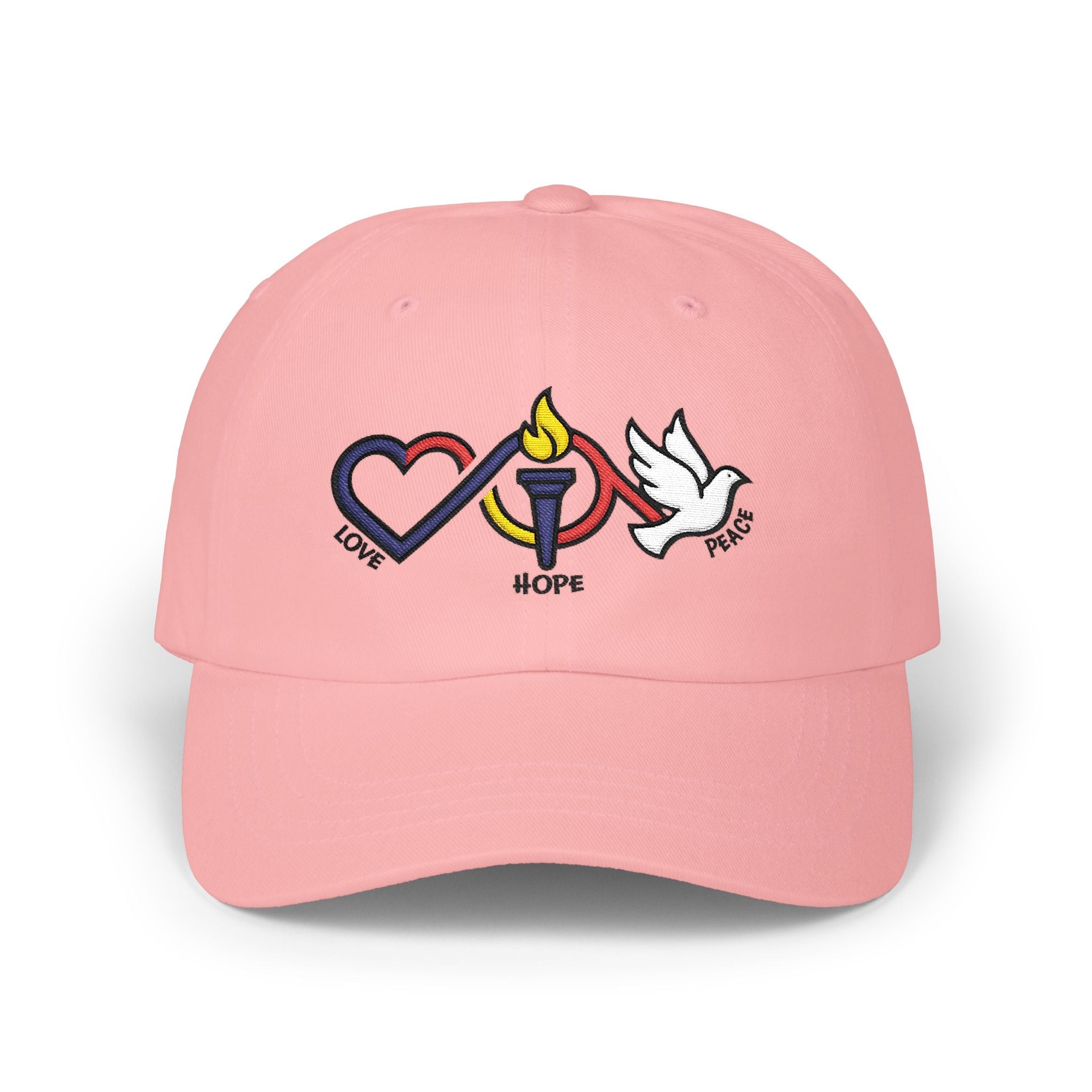 Love Hope Peace embroidered Cap | heart torch dove hat - Jana Recrafted