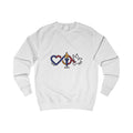 Love Hope Peace Sweatshirt — Heart, Candle & Dove Comfort Pullover - Jana Recrafted