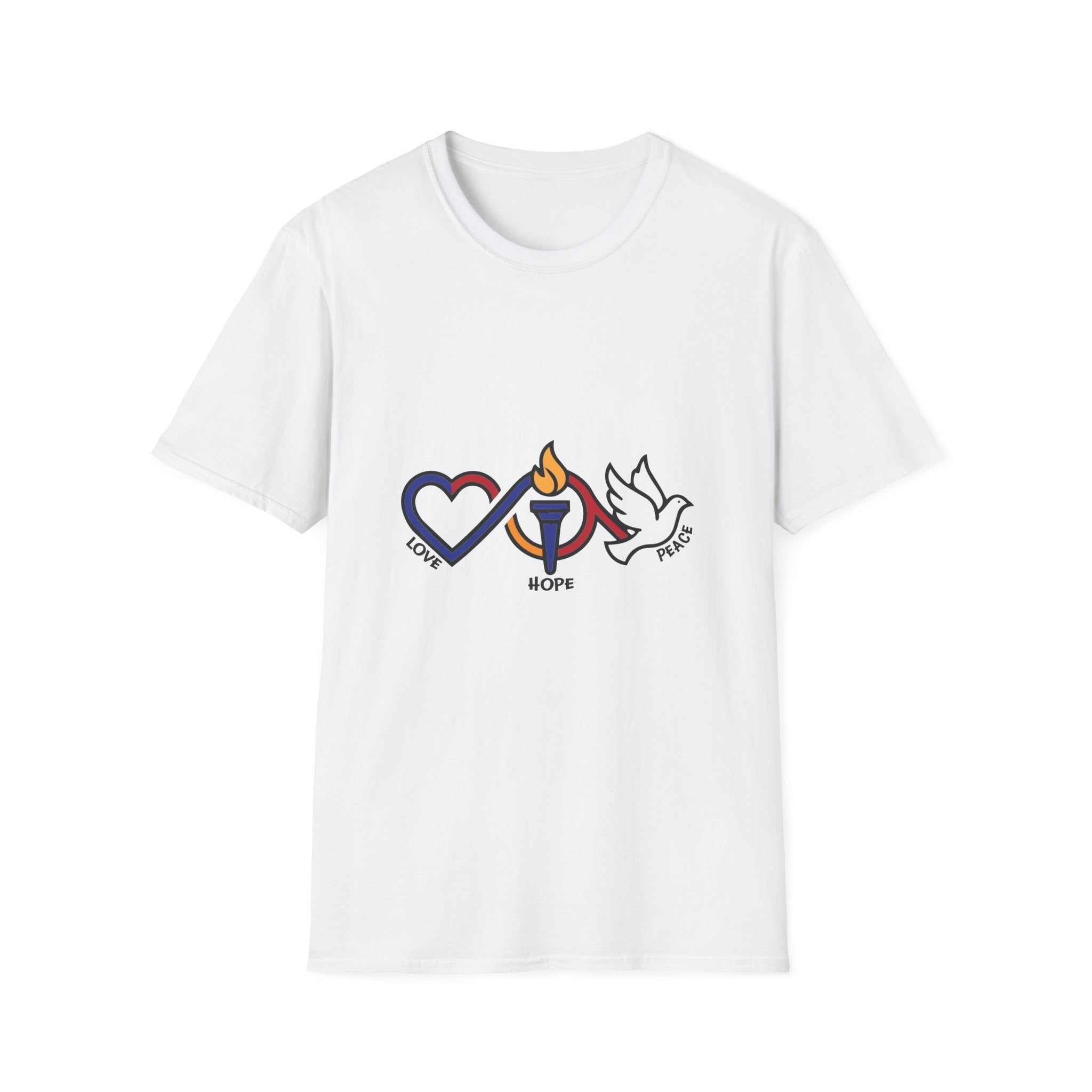 Love, Hope, Peace T-Shirt — Inspirational Tee - Jana Recrafted
