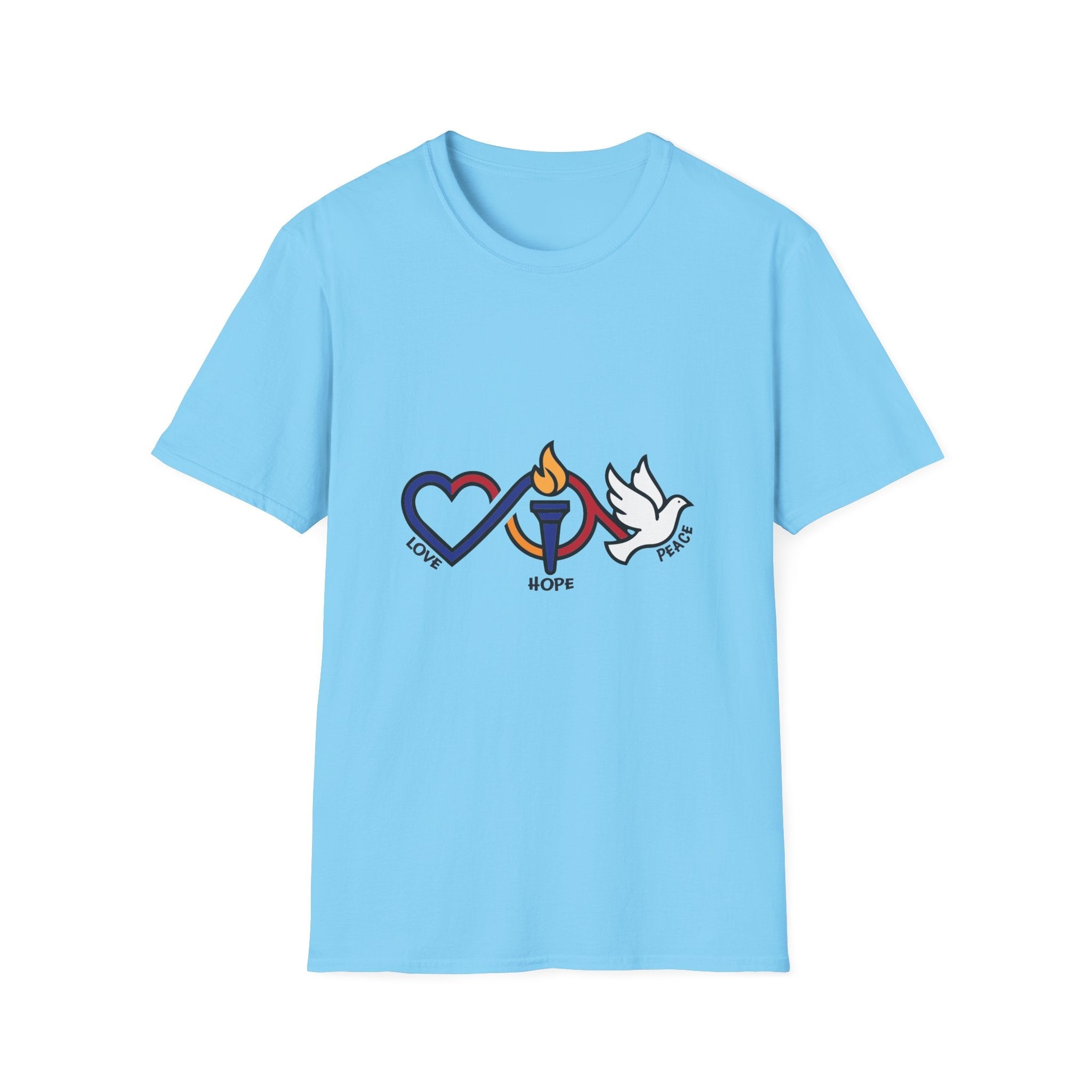 Love, Hope, Peace T-Shirt — Inspirational Tee - Jana Recrafted