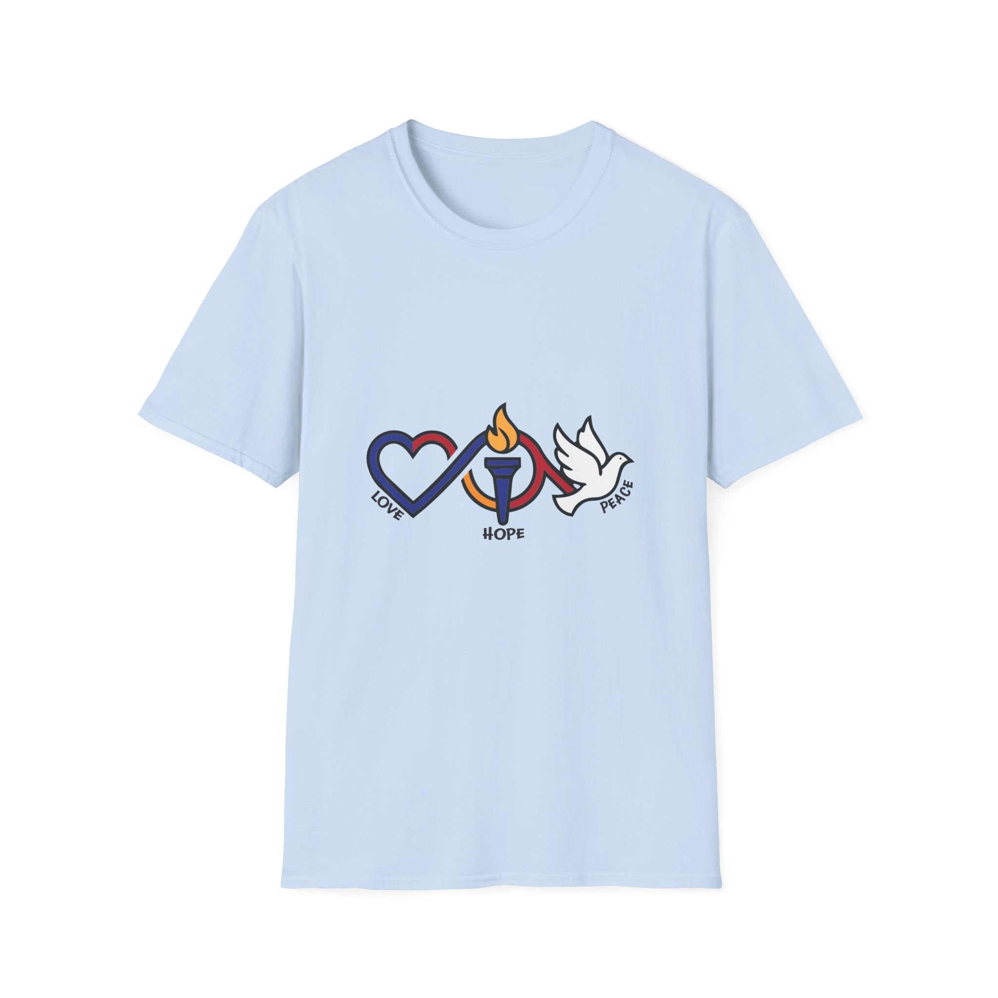 Love, Hope, Peace T-Shirt — Inspirational Tee - Jana Recrafted