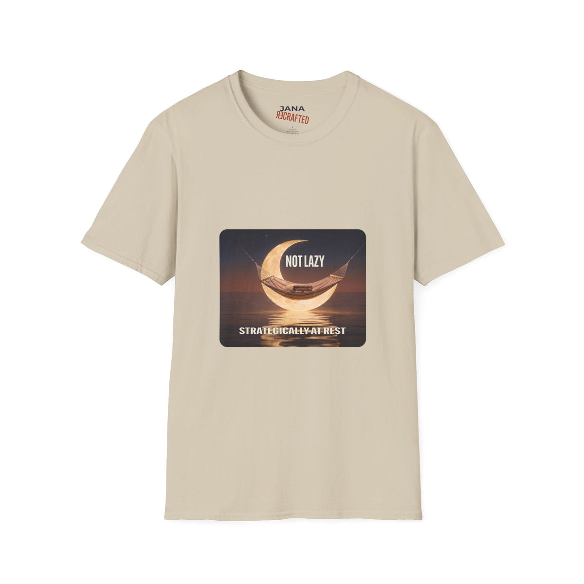 Not Lazy, Strategically At Rest — Moon Hammock Tee - Jana Recrafted