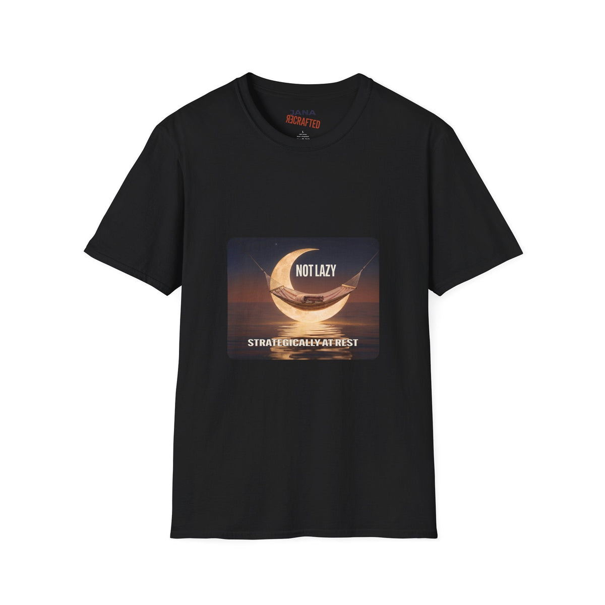 Not Lazy, Strategically At Rest — Moon Hammock Tee - Jana Recrafted