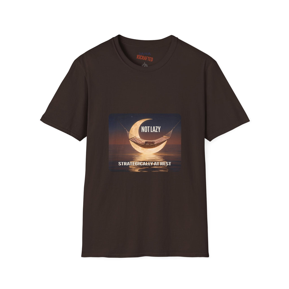 Not Lazy, Strategically At Rest — Moon Hammock Tee - Jana Recrafted