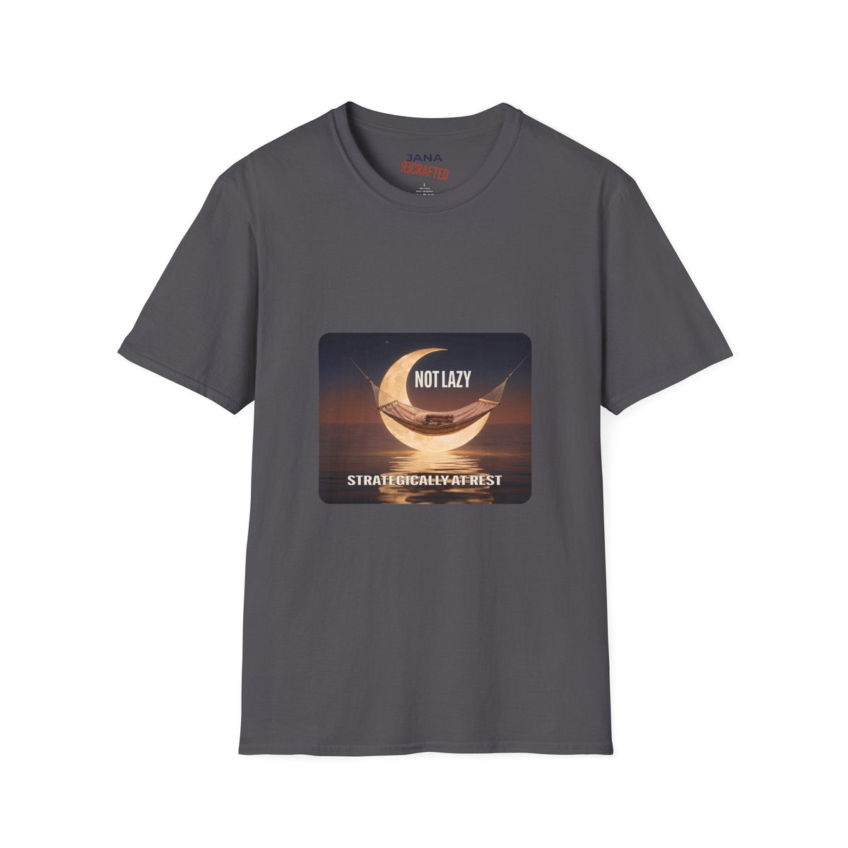 Not Lazy, Strategically At Rest — Moon Hammock Tee - Jana Recrafted