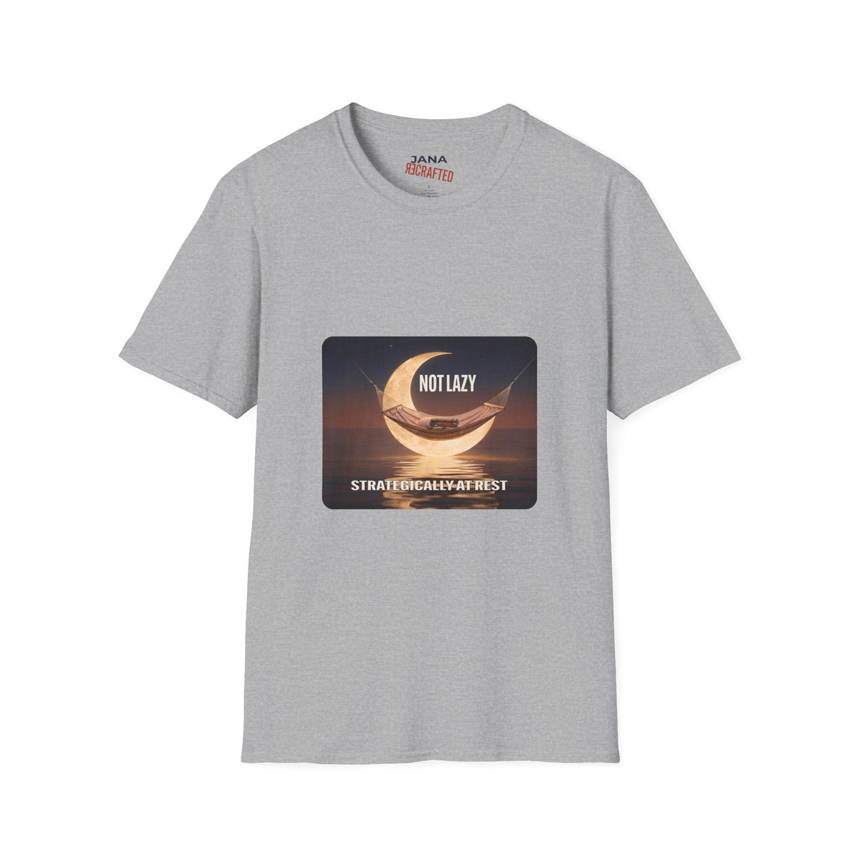 Not Lazy, Strategically At Rest — Moon Hammock Tee - Jana Recrafted