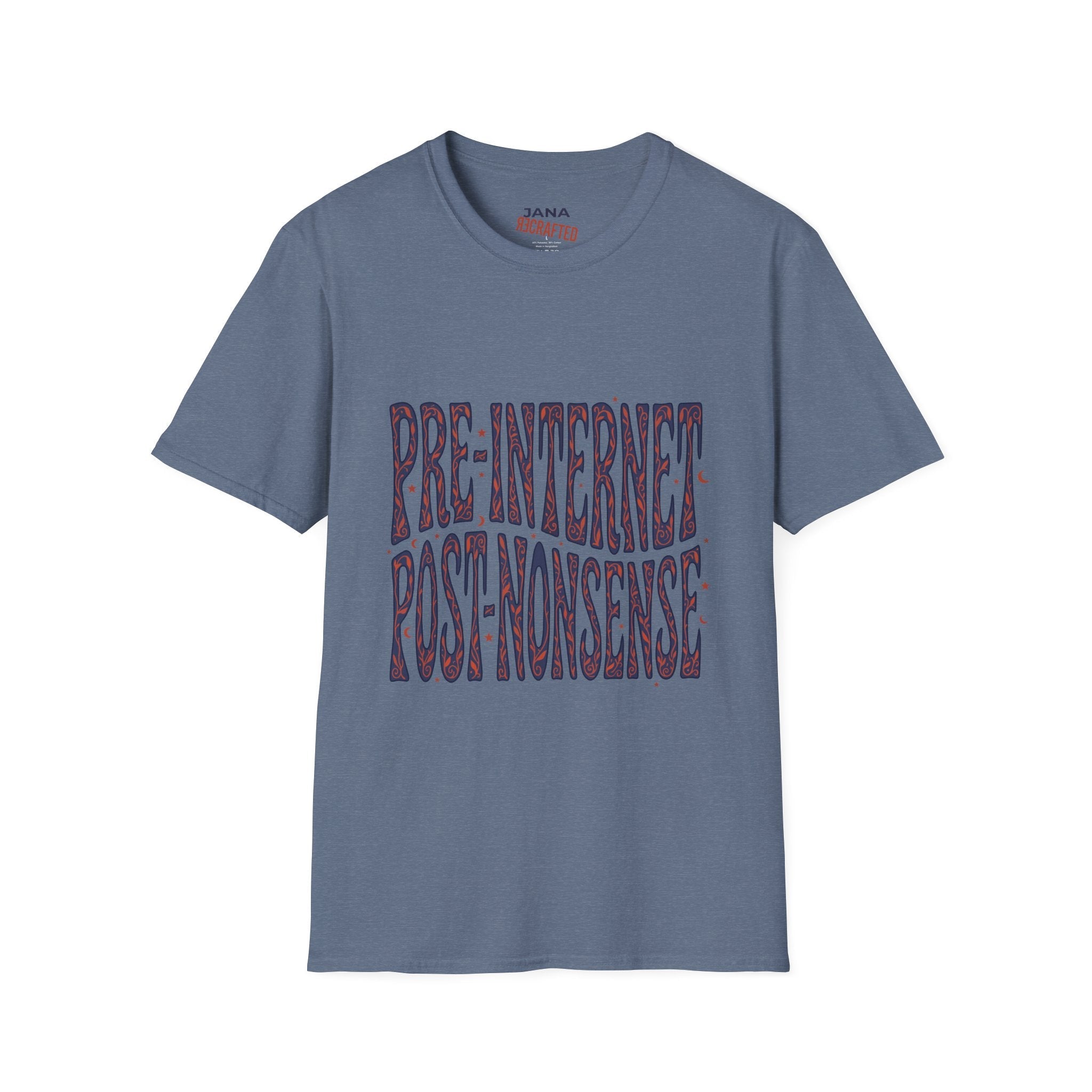Pre-Internet T-Shirt — Retro 'Pre-Internet, Post-Nonsense' Graphic Tee - Jana Recrafted
