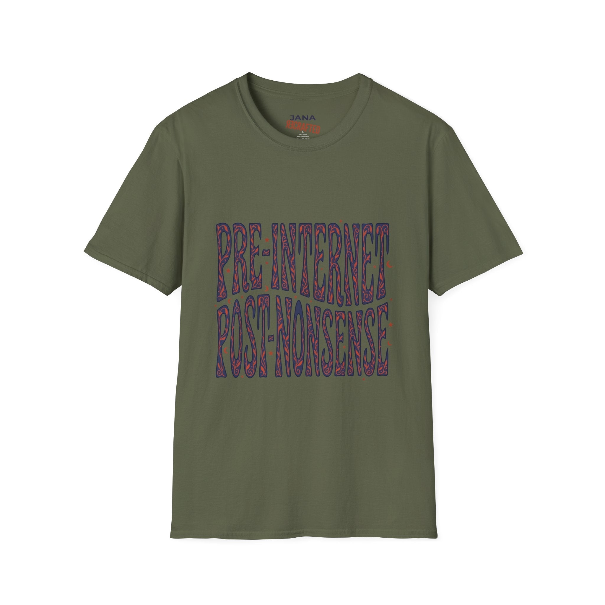 Pre-Internet T-Shirt — Retro 'Pre-Internet, Post-Nonsense' Graphic Tee - Jana Recrafted