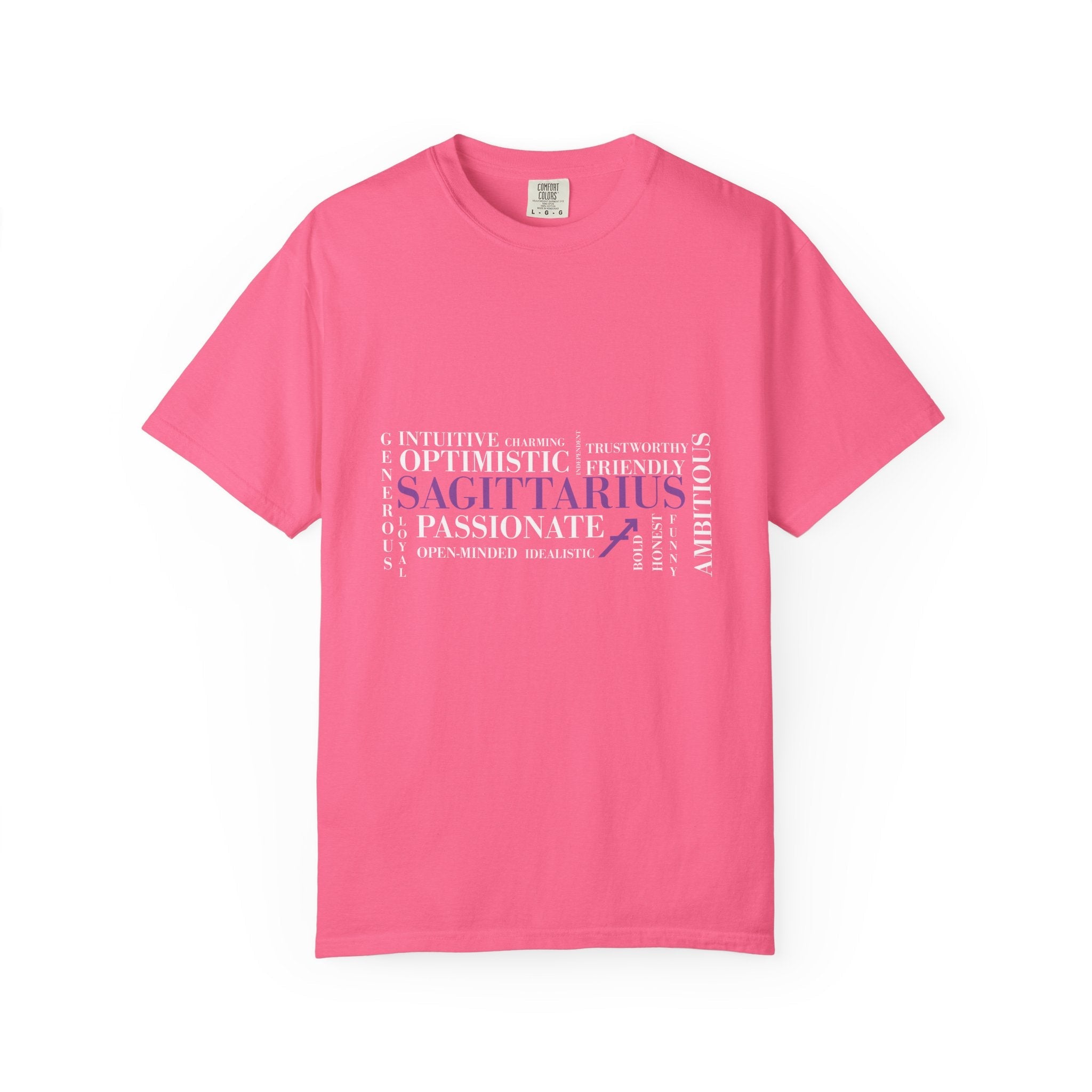 Sagittarius Word Cloud T-Shirt | Zodiac Traits Archer Astrology - Jana Recrafted