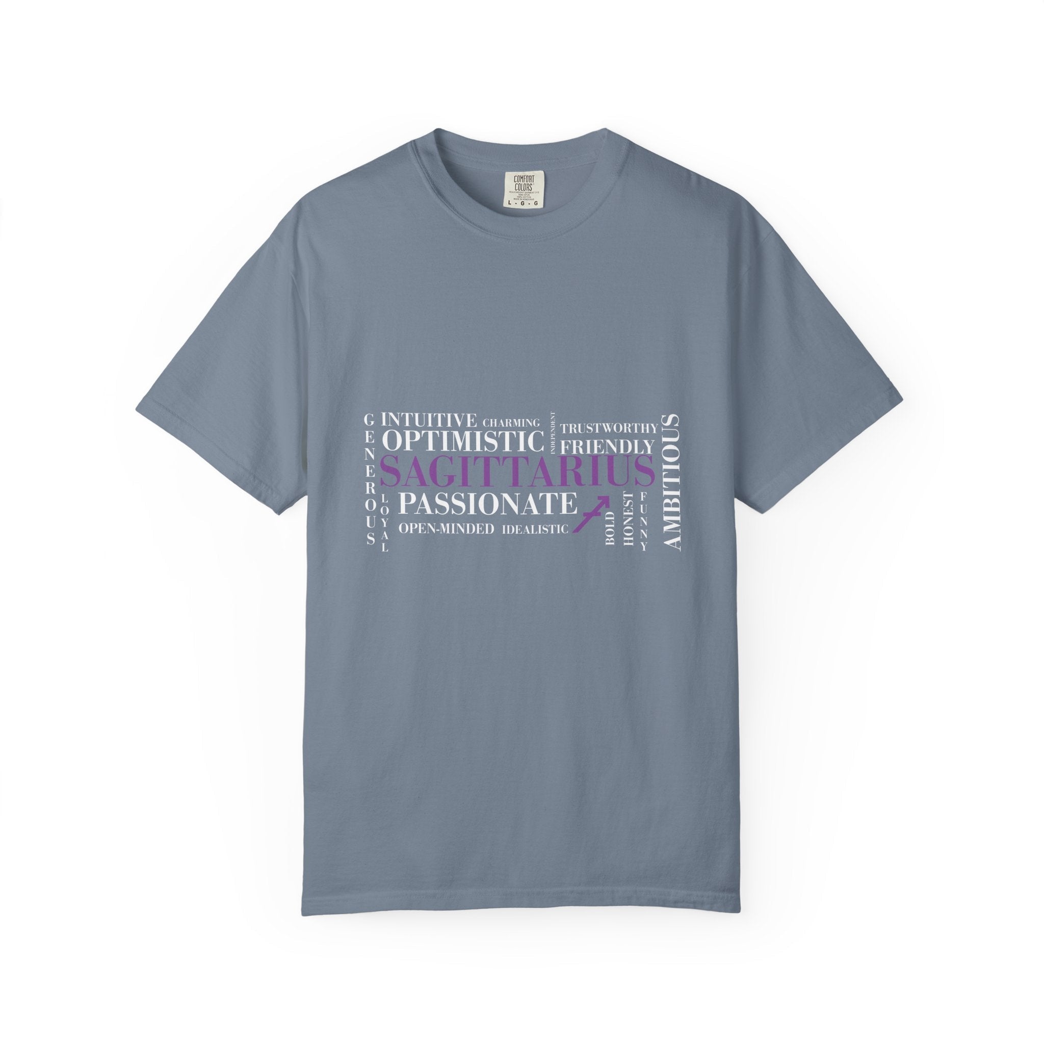 Sagittarius Word Cloud T-Shirt | Zodiac Traits Archer Astrology - Jana Recrafted