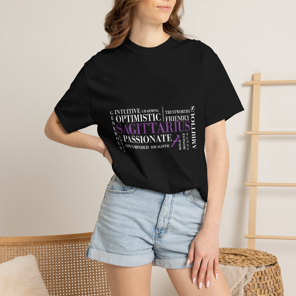 Sagittarius Word Cloud T-Shirt | Zodiac Traits Archer Astrology - Jana Recrafted