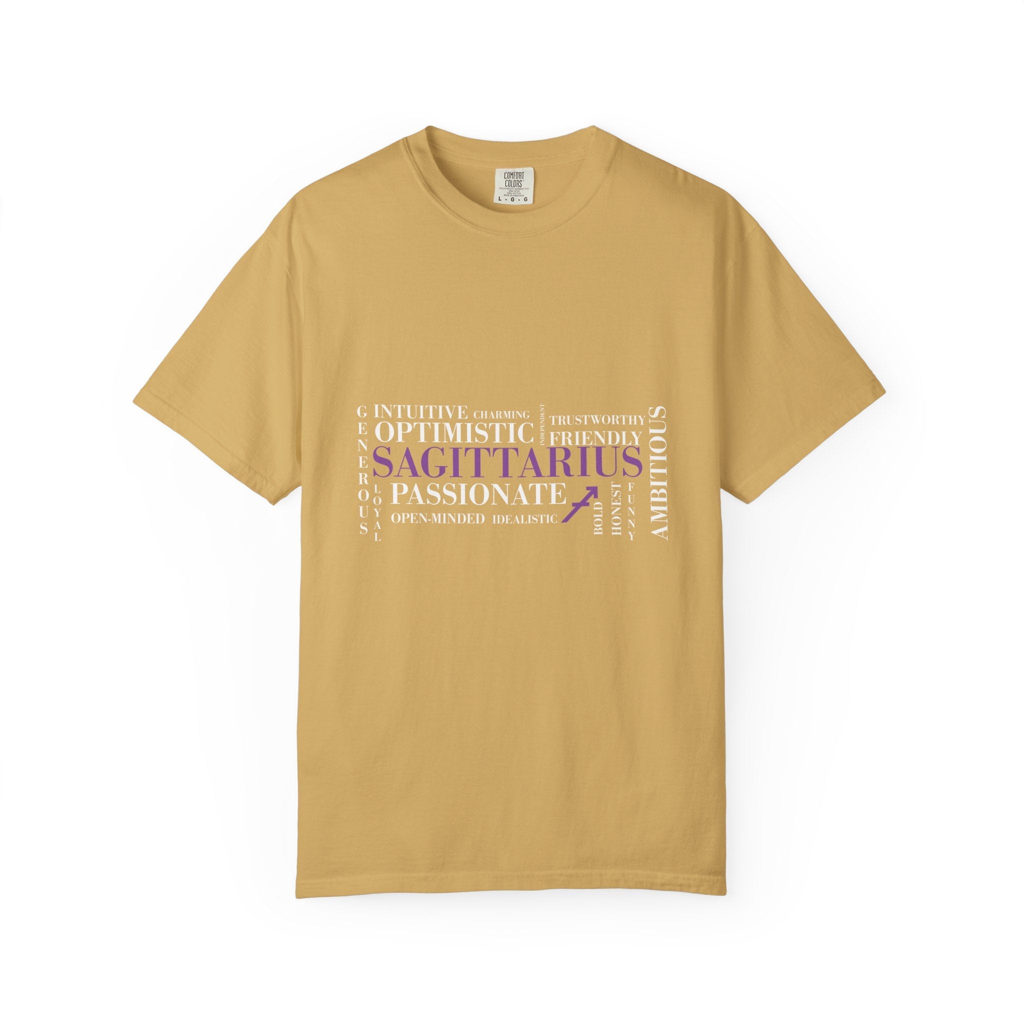Sagittarius Word Cloud T-Shirt | Zodiac Traits Archer Astrology - Jana Recrafted