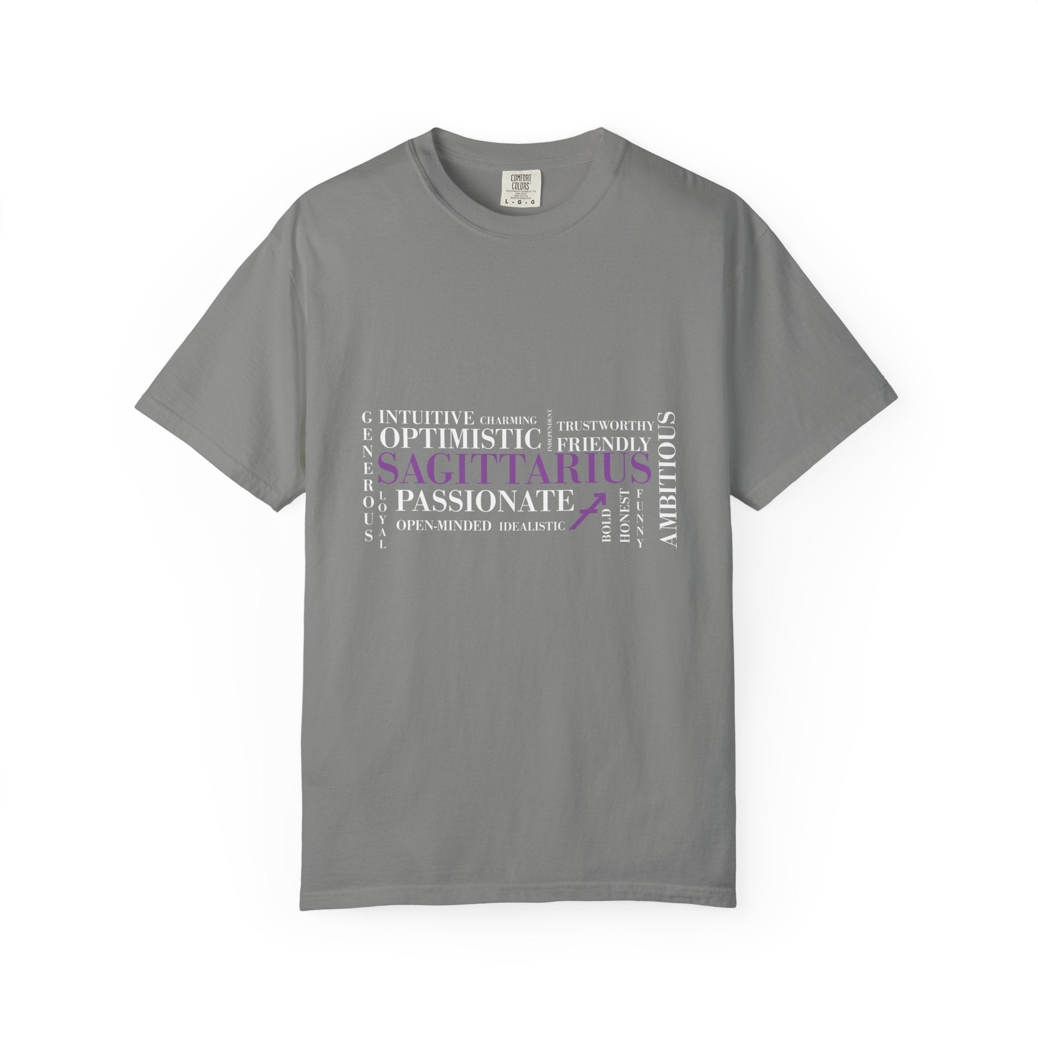 Sagittarius Word Cloud T-Shirt | Zodiac Traits Archer Astrology - Jana Recrafted