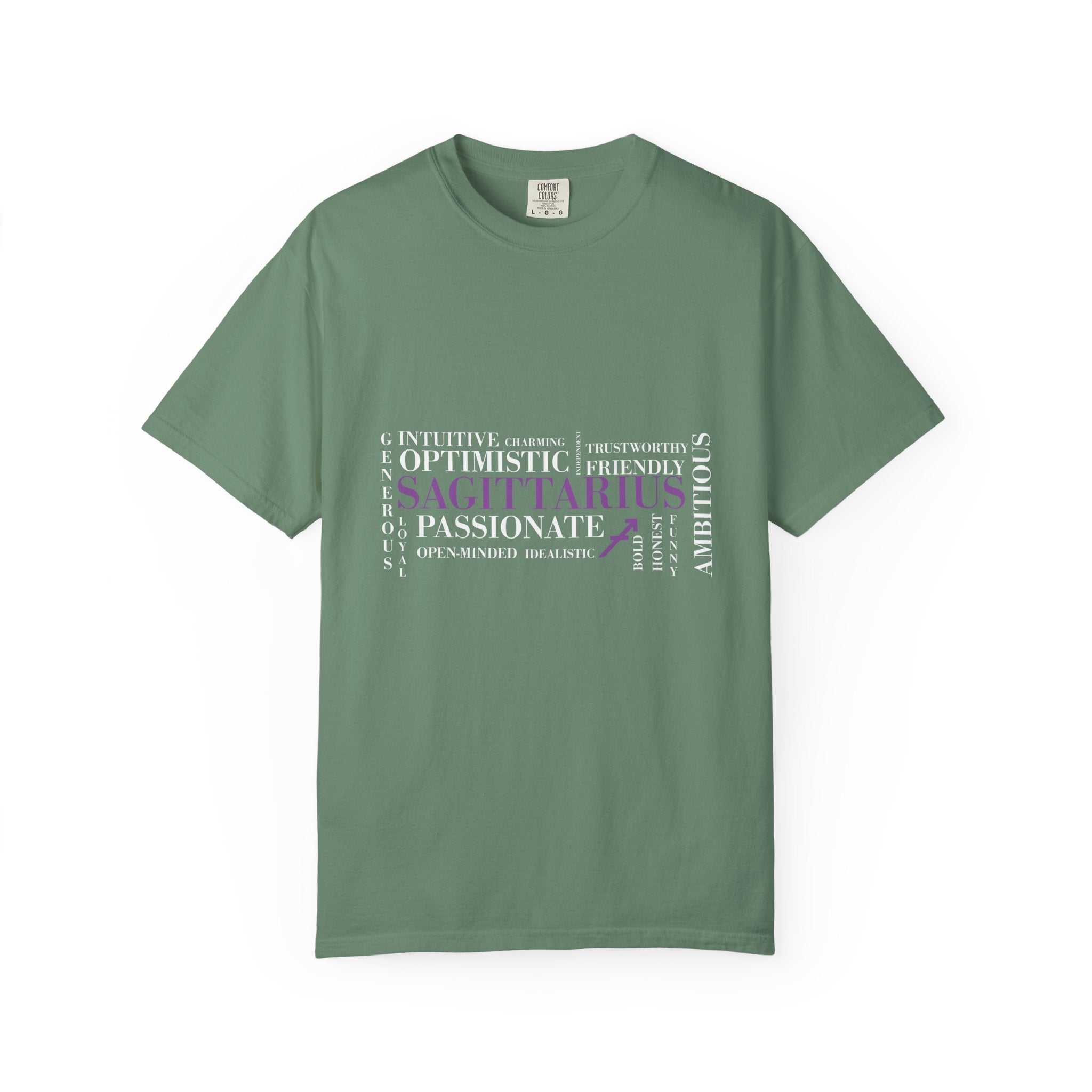 Sagittarius Word Cloud T-Shirt | Zodiac Traits Archer Astrology - Jana Recrafted