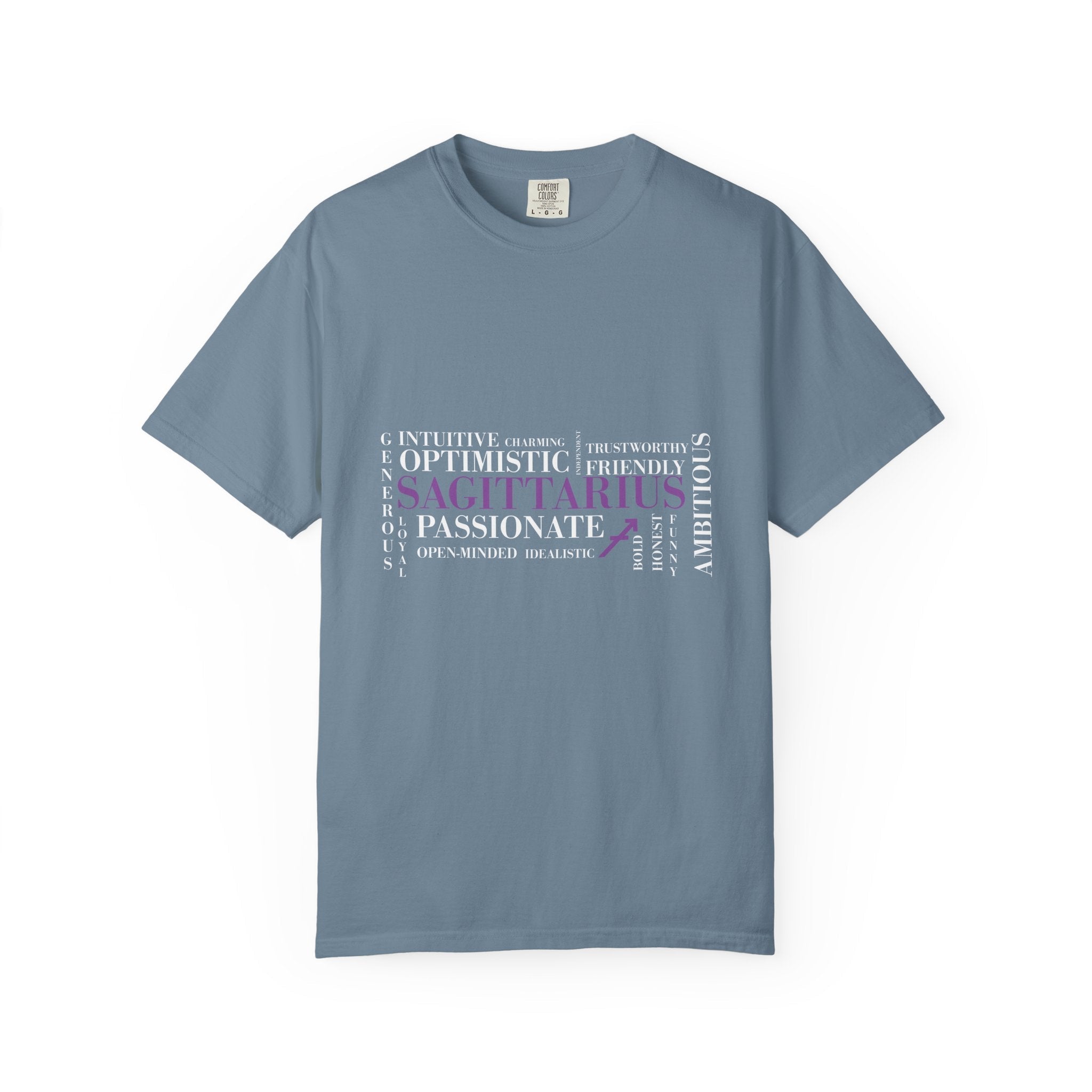 Sagittarius Word Cloud T-Shirt | Zodiac Traits Archer Astrology - Jana Recrafted